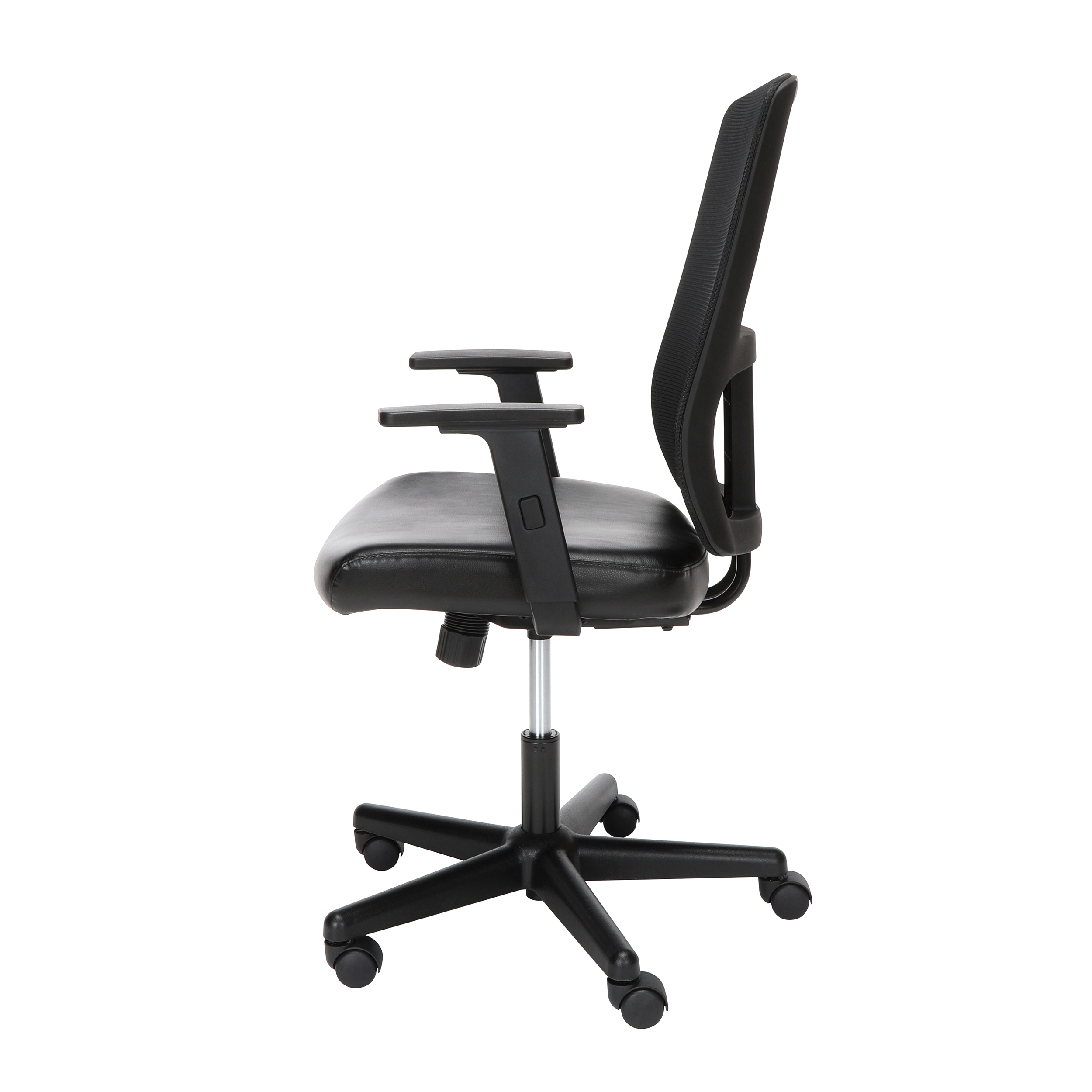 OFM Essentials Collection Mid Back Mesh Back with Leather Seat Office Chair, Lumbar Support, in Black (ESS-3048-BLK) - Image 9