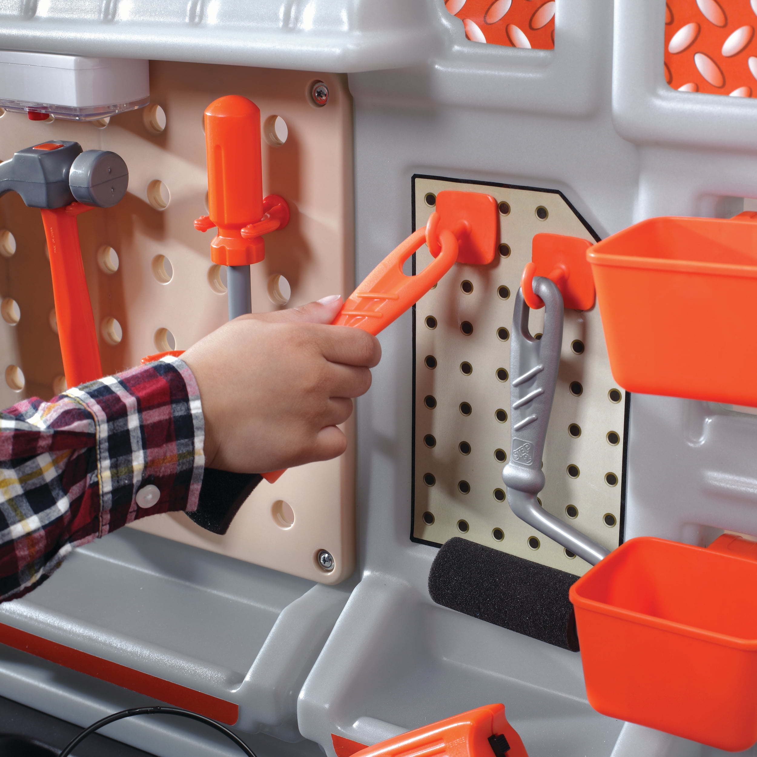 Step2 Big Builders Pro Workshop Multicolor Tool Bench, 27.50" x 34", 19 lb - Image 43