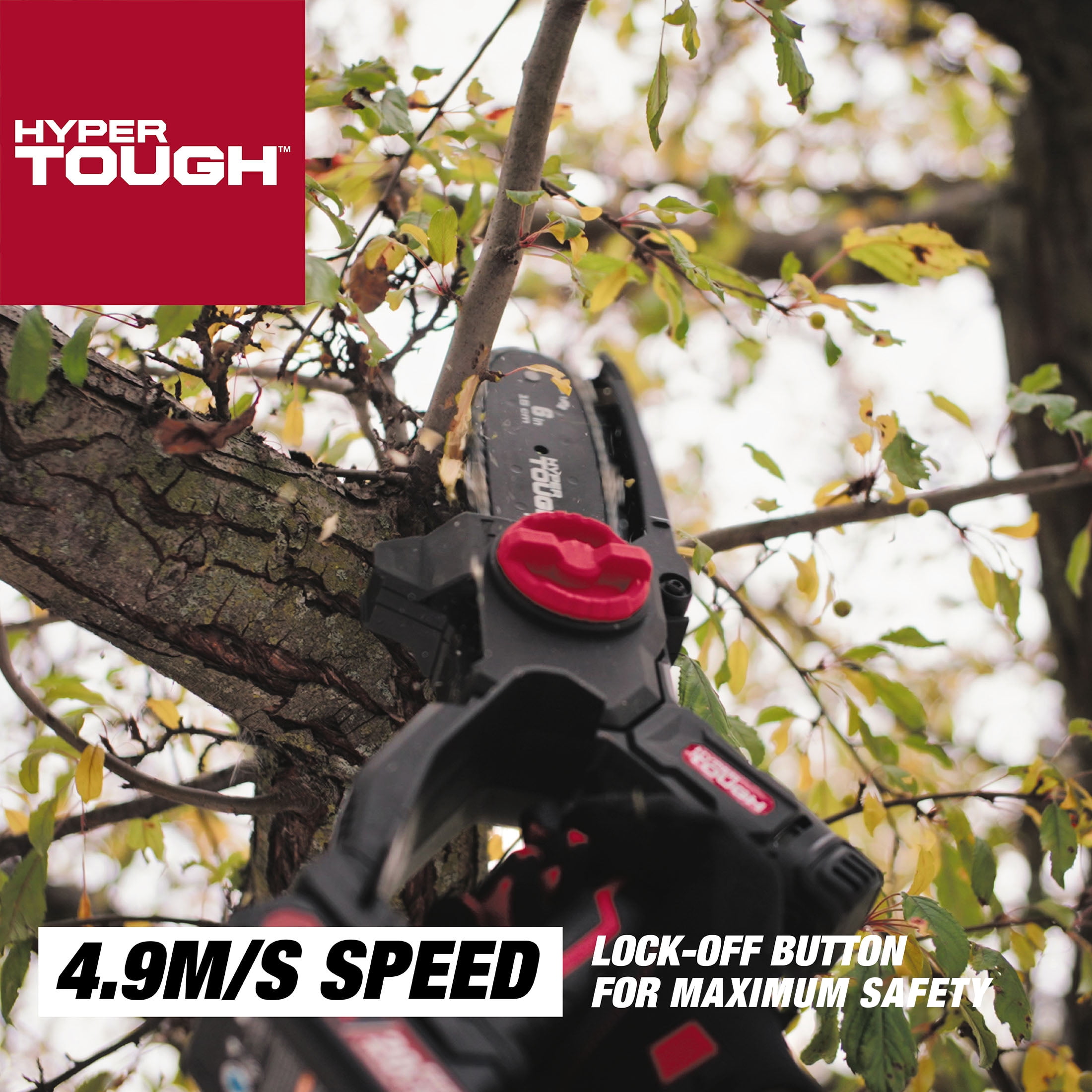 Hyper Tough 20-Volt 6-inch Mini Chainsaw with Battery and Charger, HT13-401-003-03 - Image 9