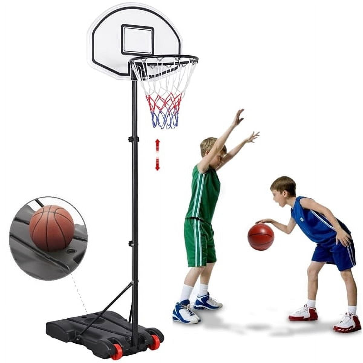 Alden Design 6.4-8.2 ft Adjustable Height Basketball Hoop System Indoor/Outdoor ( Kids/Youth) - Image 4