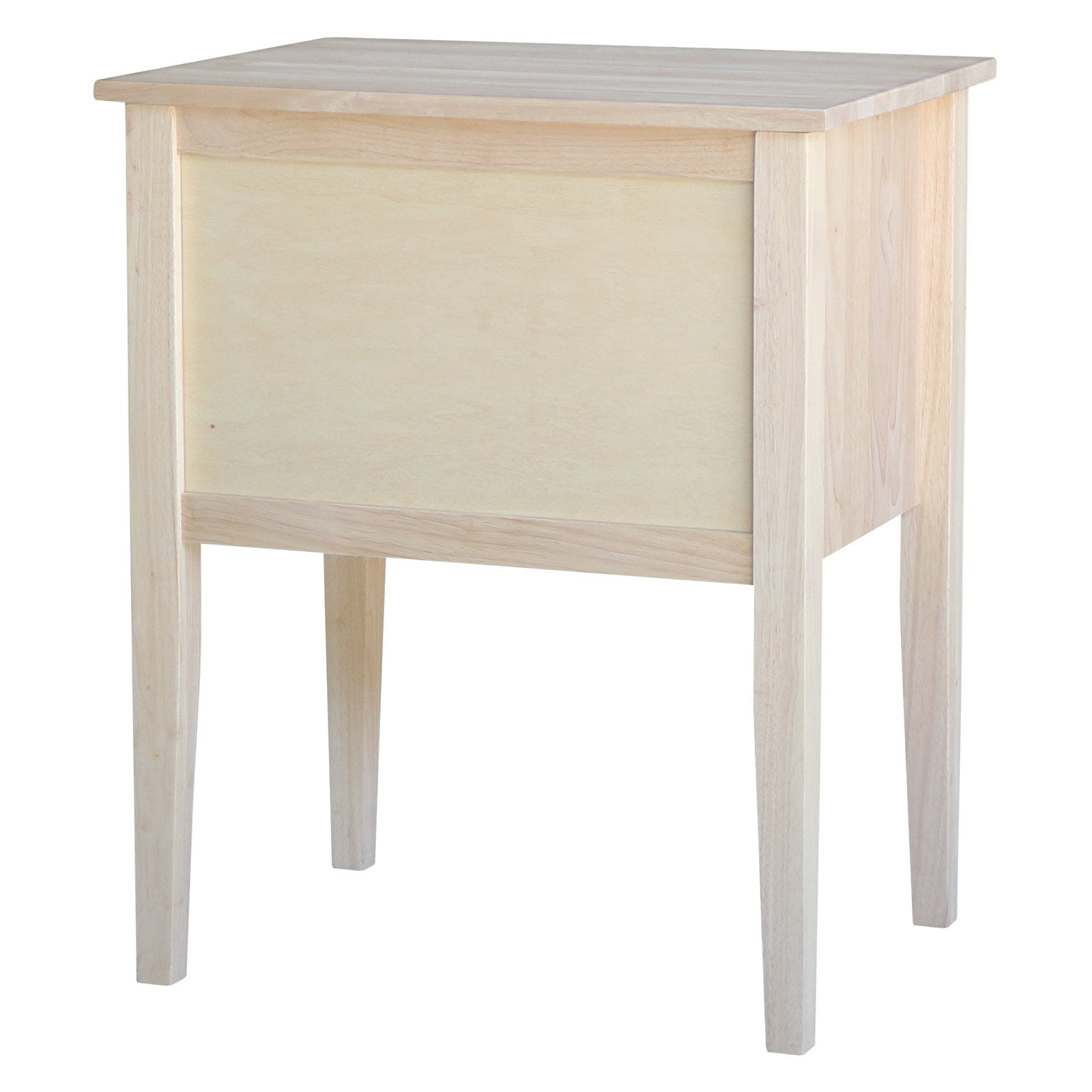 International Concepts Solid Wood Unfinished 3-Drawer Accent Table - Image 2