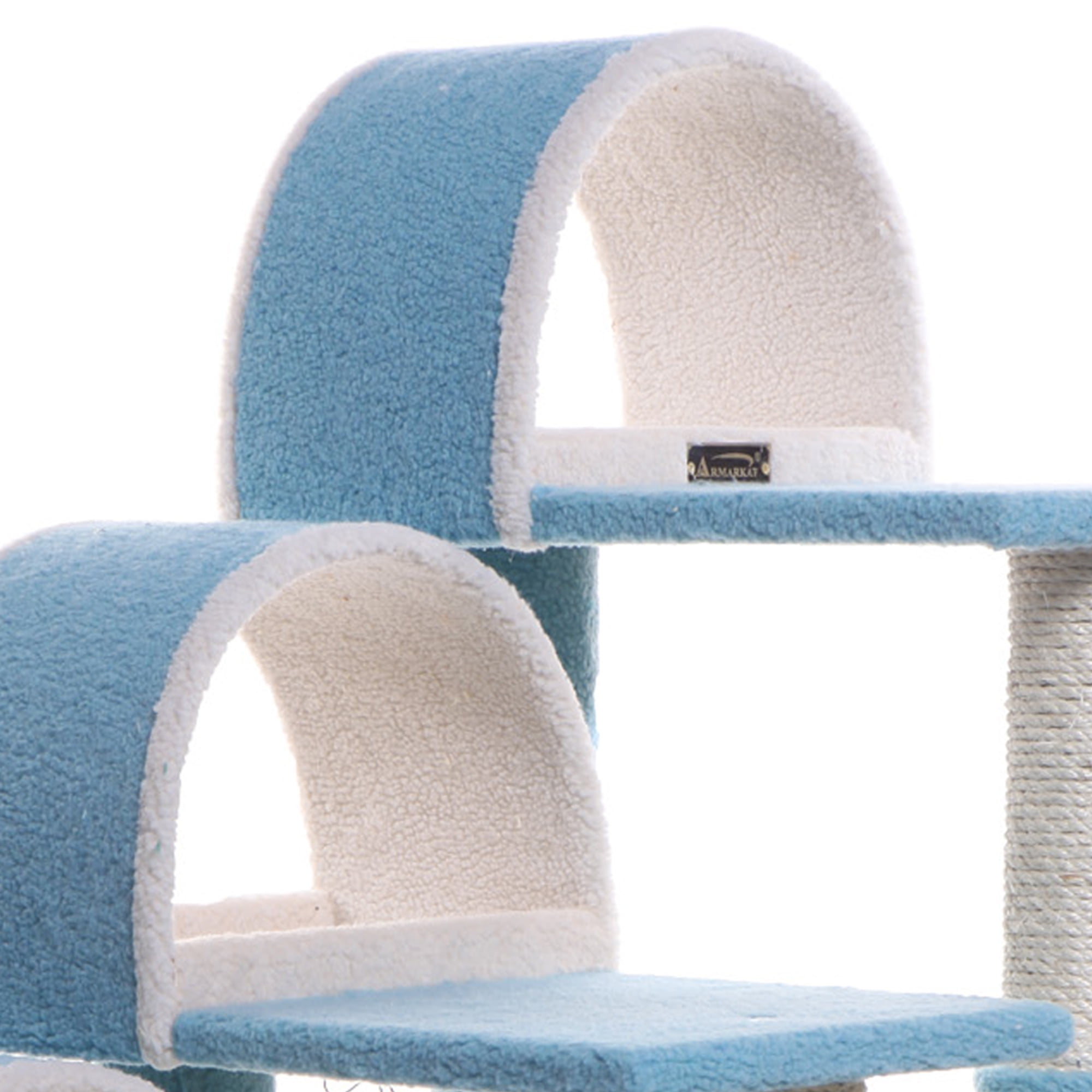 Armarkat Classic real wood Cat Tree Model B3803, 38 inch Sky Blue - Image 9