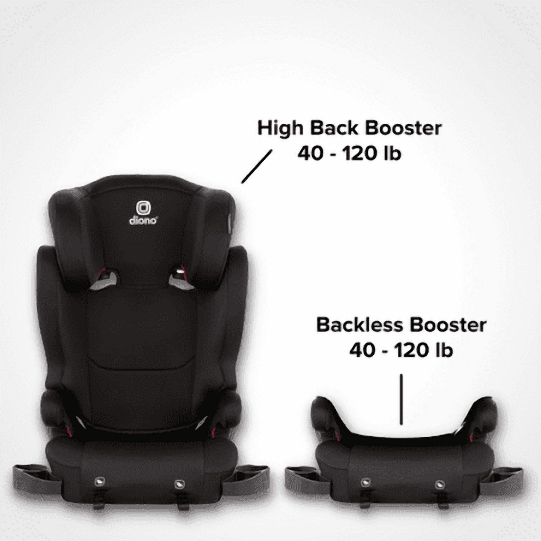 Diono Cambria 2 Latch 2-in-1 XL Highback Booster Car Seat, Black - Image 9