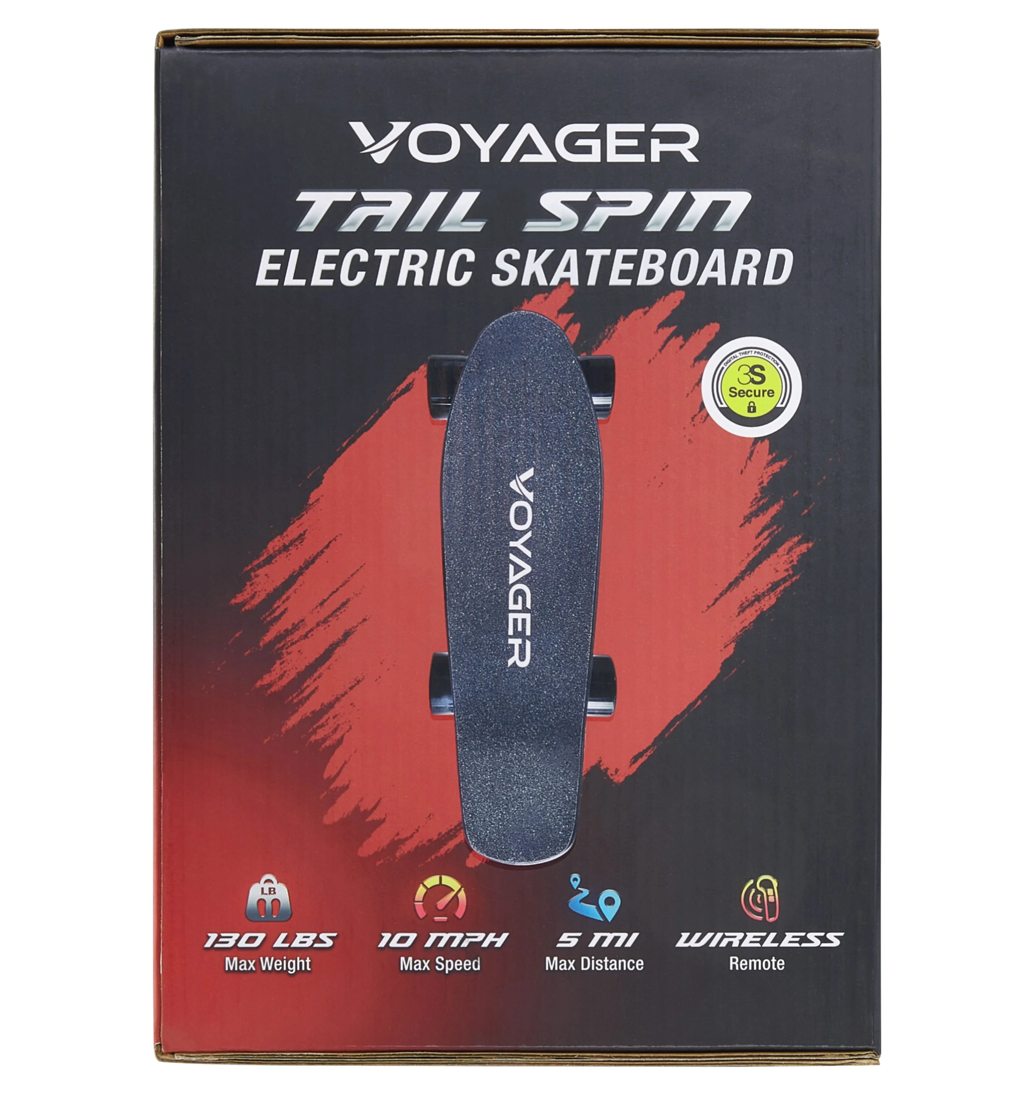 Voyager Tailspin Electric Skateboard for Beginners, Kids and Teenagers .Black,2816 oz - Image 13