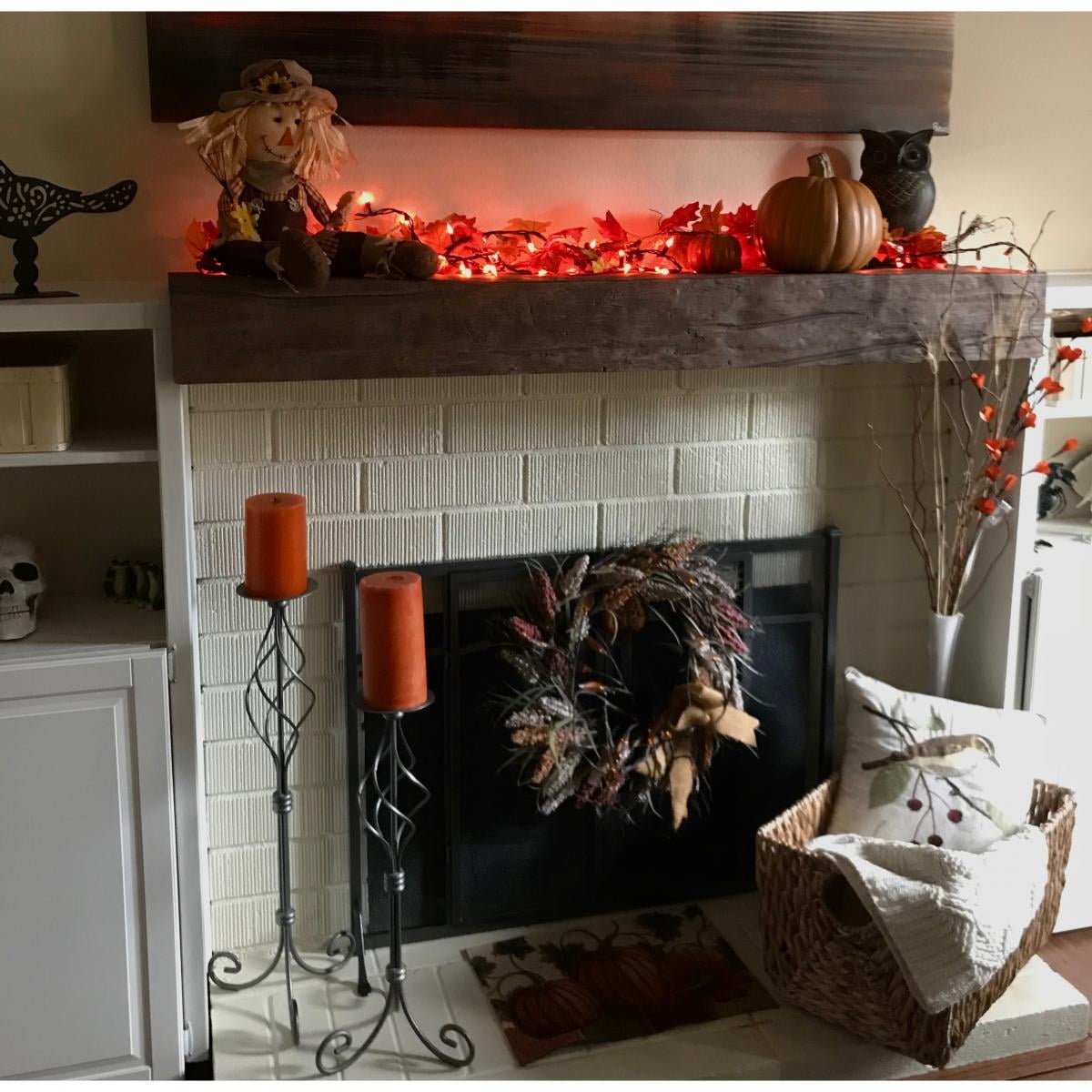 Ekena Millwork 6"H x 10"D x 60"W Hand Hewn Faux Wood Fireplace Mantel, Aged Ash - Image 10