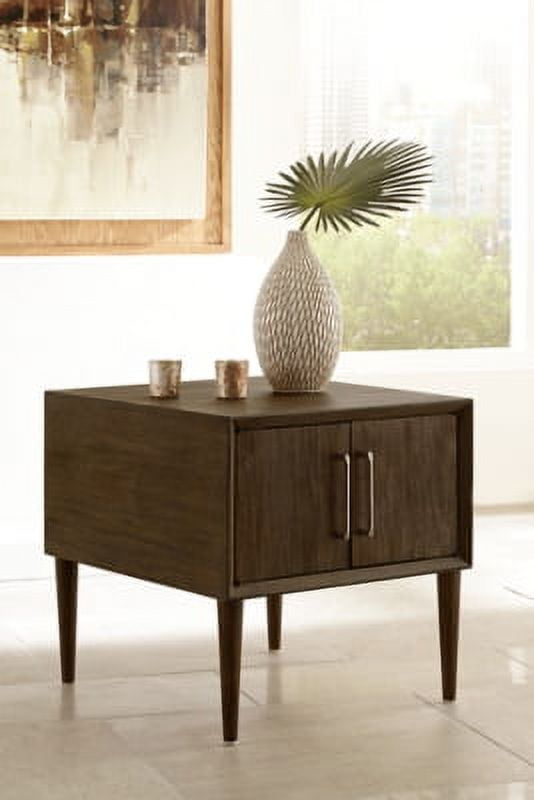 Signature Design by Ashley Contemporary Kisper End Table Dark Brown - Image 5