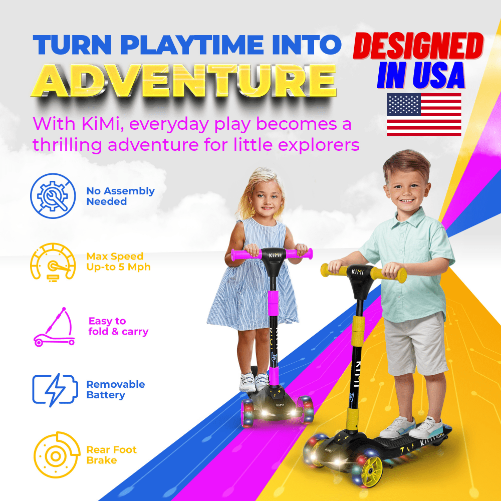 KIMI 3-Wheel Compact Electric Scooter for Children Ages 3-9, LED Safety Lights, 5MPH, 10-Mile Range - Image 42