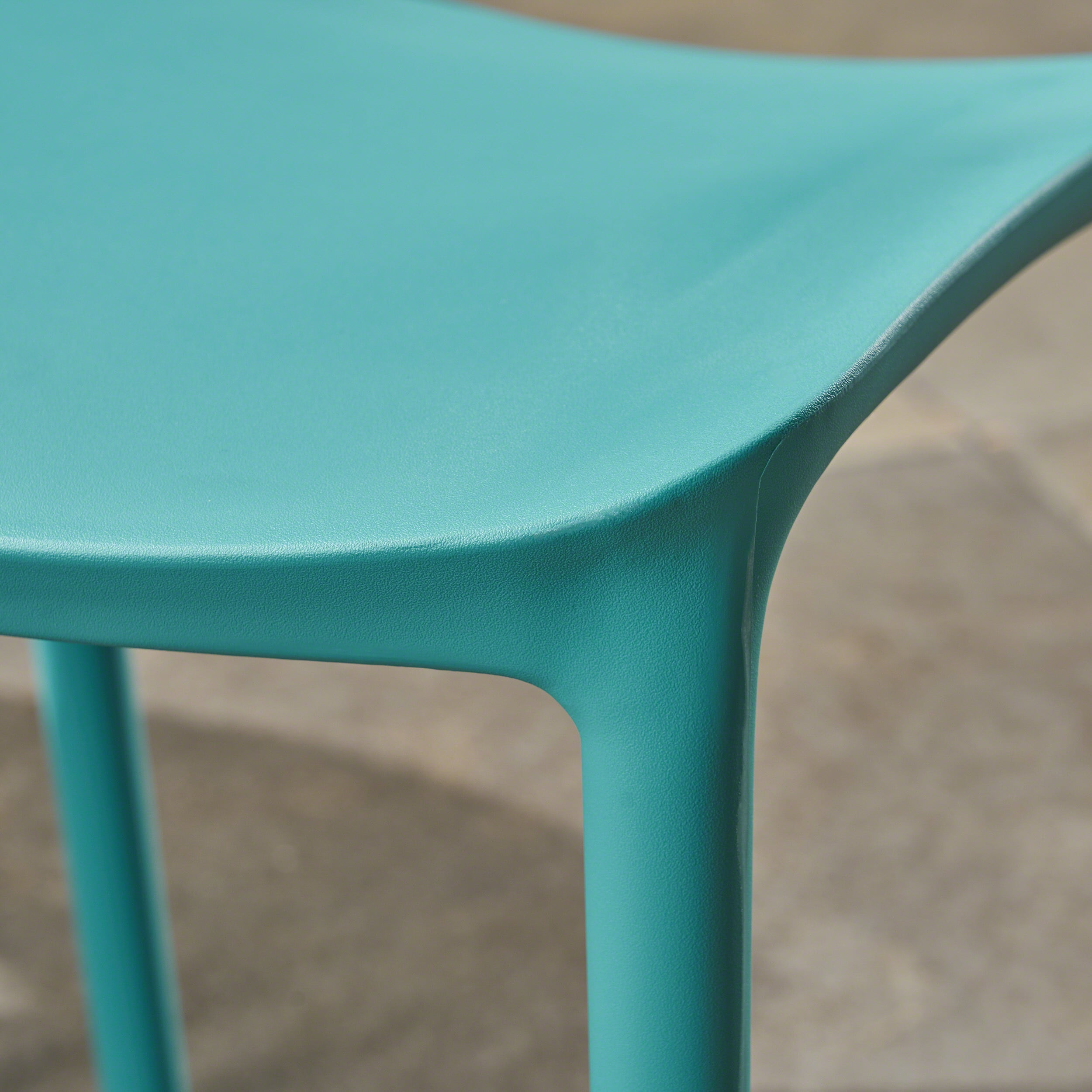 Tatiana Outdoor Plastic Chairs, Set of 2, Teal - Image 6