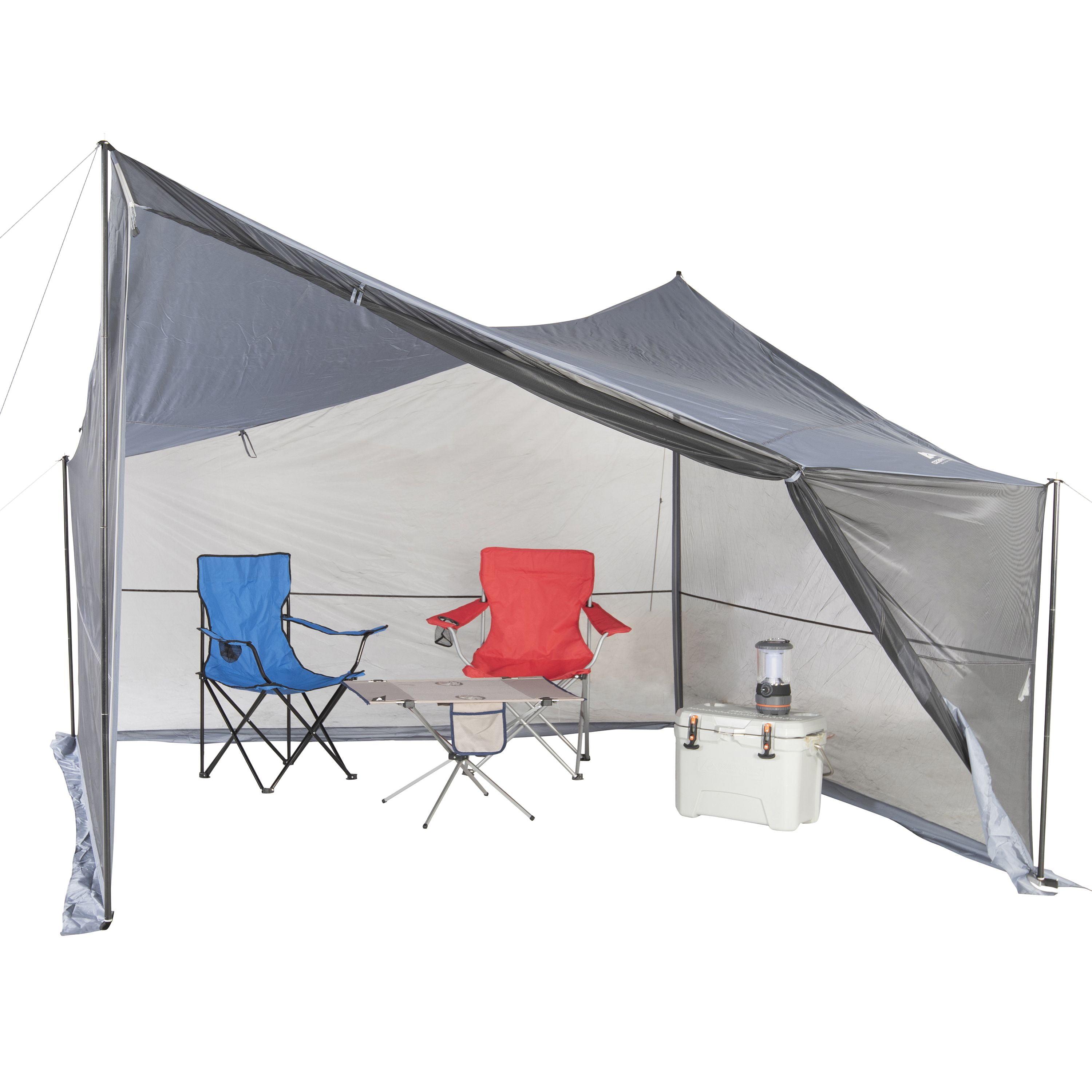Ozark Trail Tarp Shelter, 9' x 9' with UV Protection and Roll-up Screen Walls - Image 5