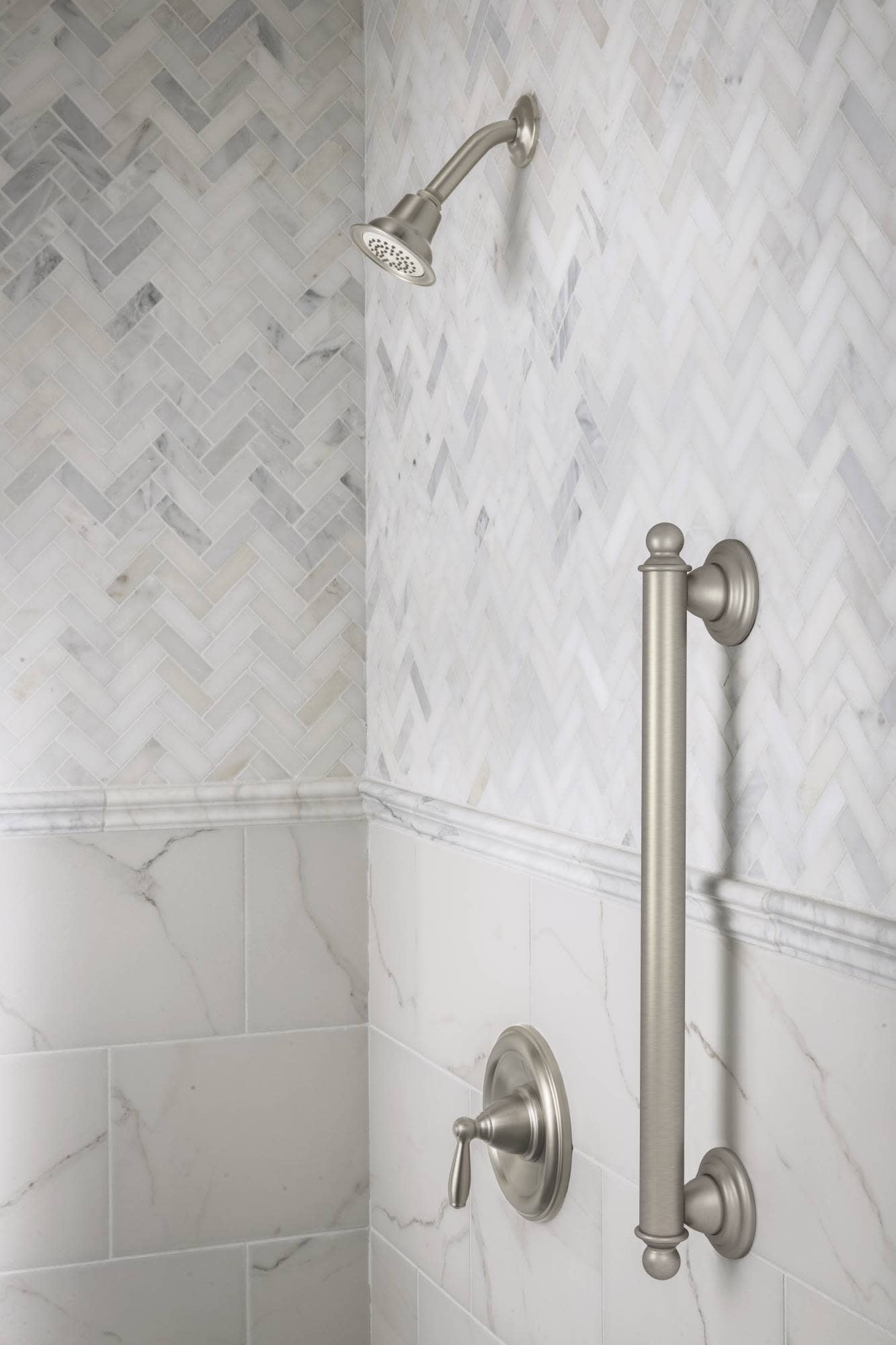 Moen Brantford Brushed Nickel 12" Designer Grab Bar - Image 4