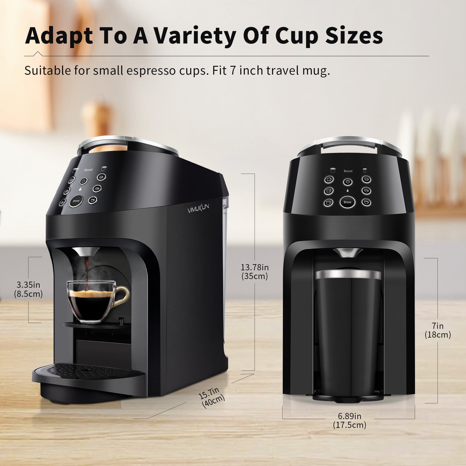 3-in-1 Coffee Maker, Coffee and Espresso Machine Combo for Nespresso, K-Cup Pod and Ground Coffee, Coffee Machine Compatible with Nespresso Capsules OriginalLine, 19 Bar Pressure Pump, 6 Brew Sizes - Image 8