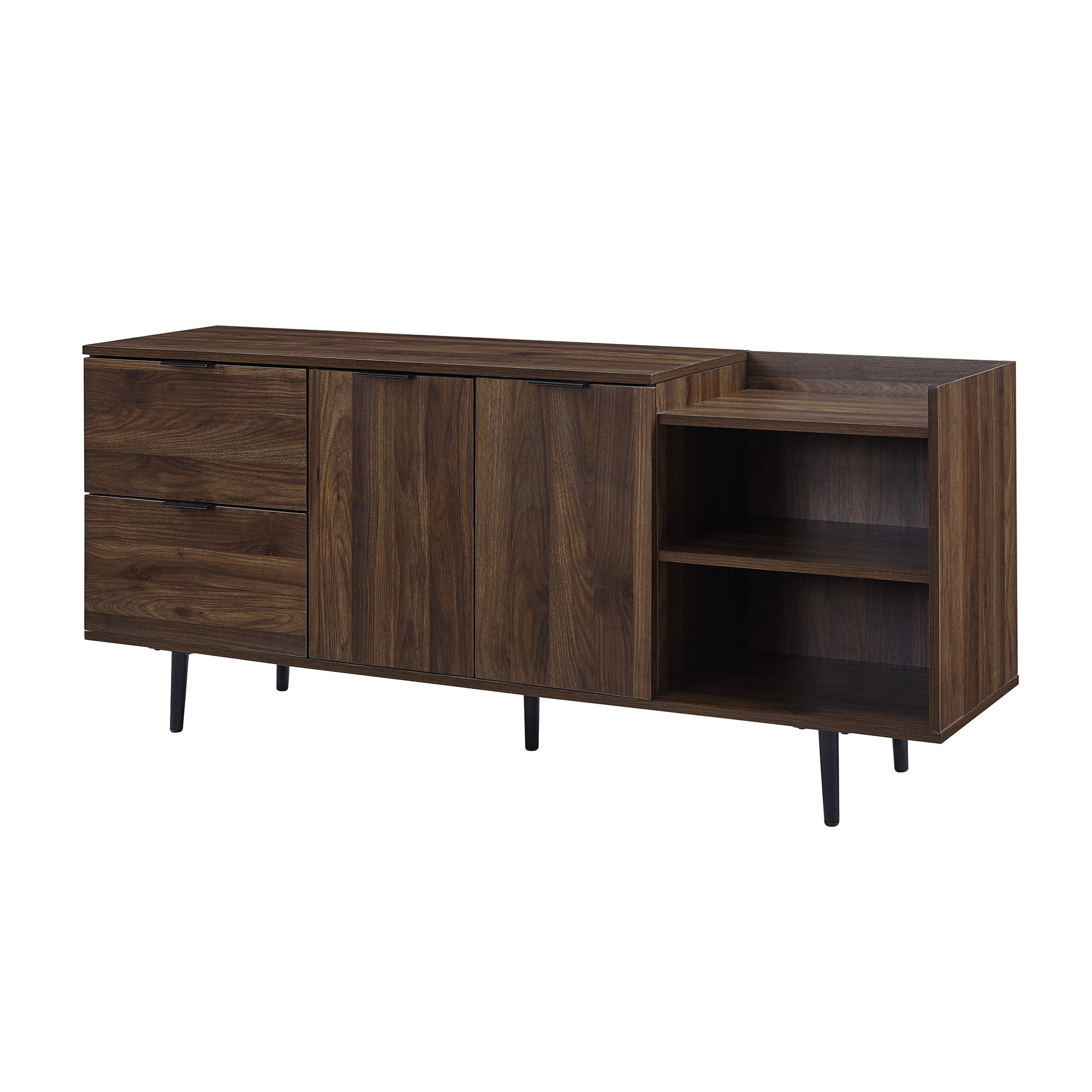 Manor Park Dark Walnut Modern TV Stand for TVs up to 48" - Image 2