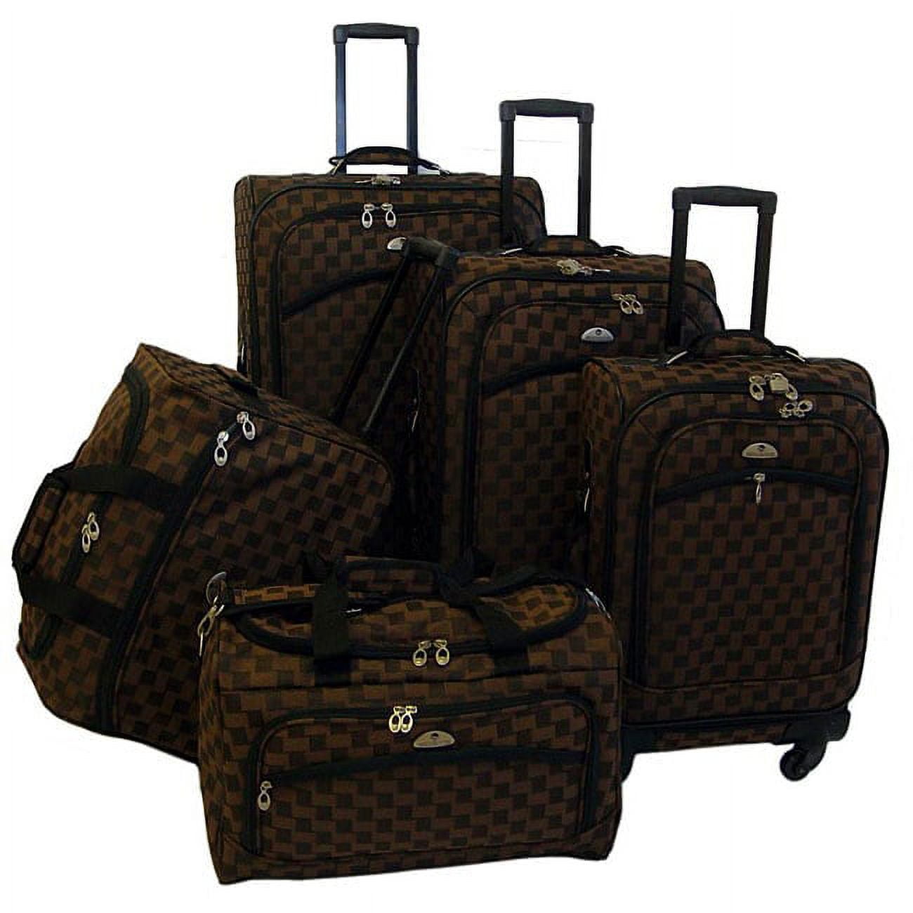 American Flyer Madrid 28” Unisex 5-Piece Spinner Luggage Set, Black - Image 2