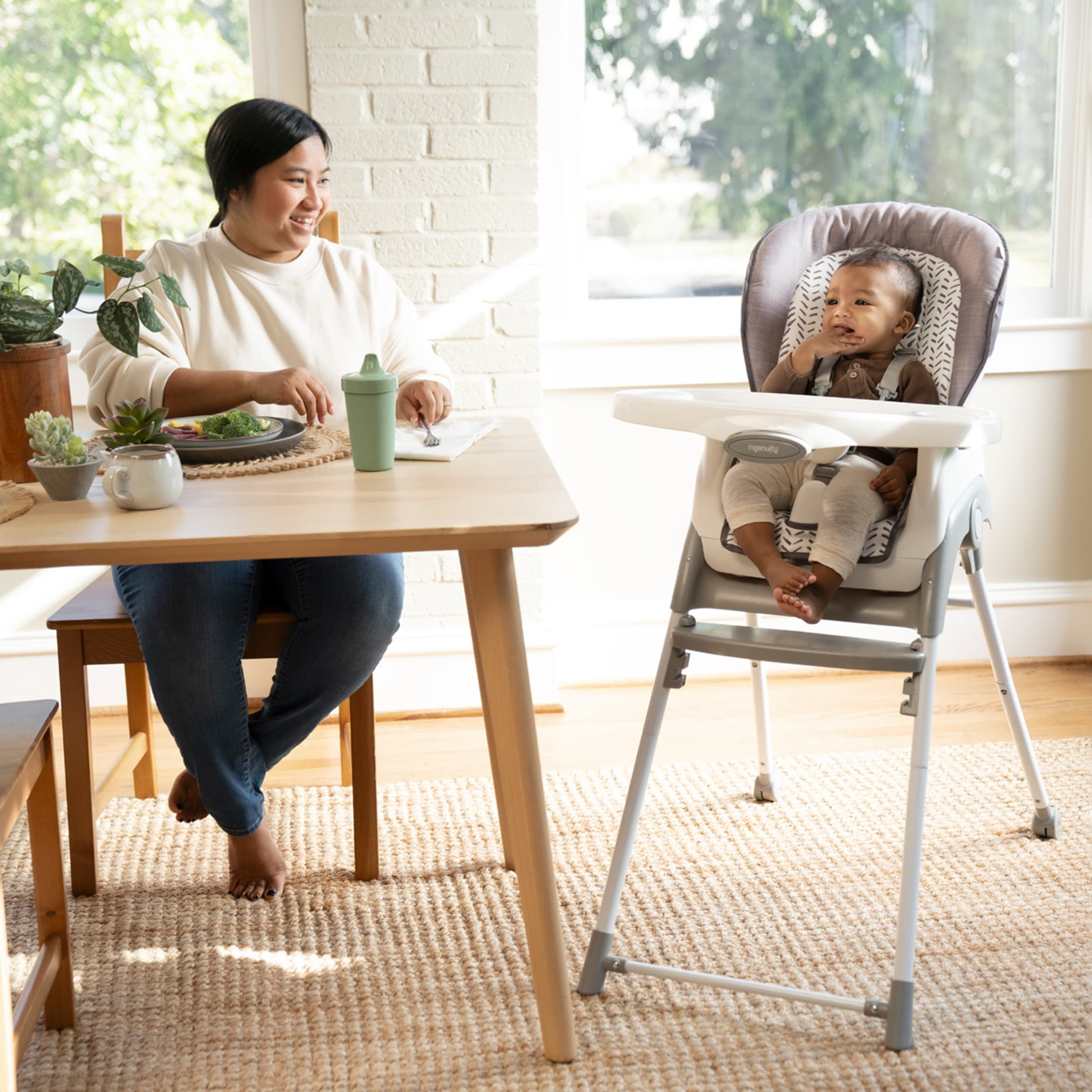 Ingenuity Trio Foldaway 6-in-1 Baby High Chair, 6 Ways to Use, 6M-5Y - Quill - Image 10