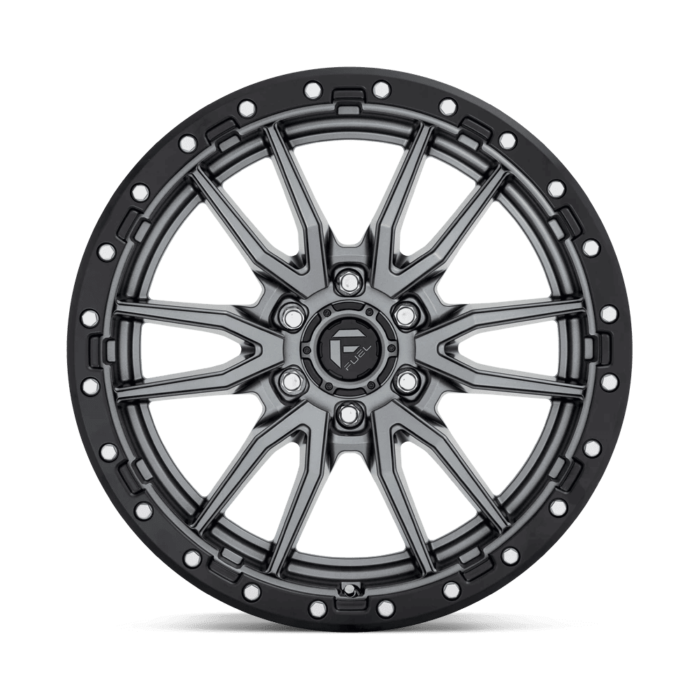 Fuel 1PC Aluminum Rim D680 REBEL 20X9in Matte Gun Metal Black Bead Ring Finish, D68020908957 - Image 2