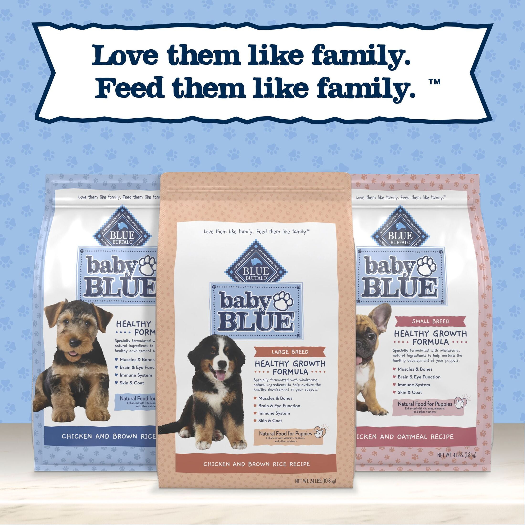 Blue Buffalo Baby BLUE Large Breed Puppy Dry Dog Food, Chicken & Brown Rice, 24-lb. Bag - Image 3