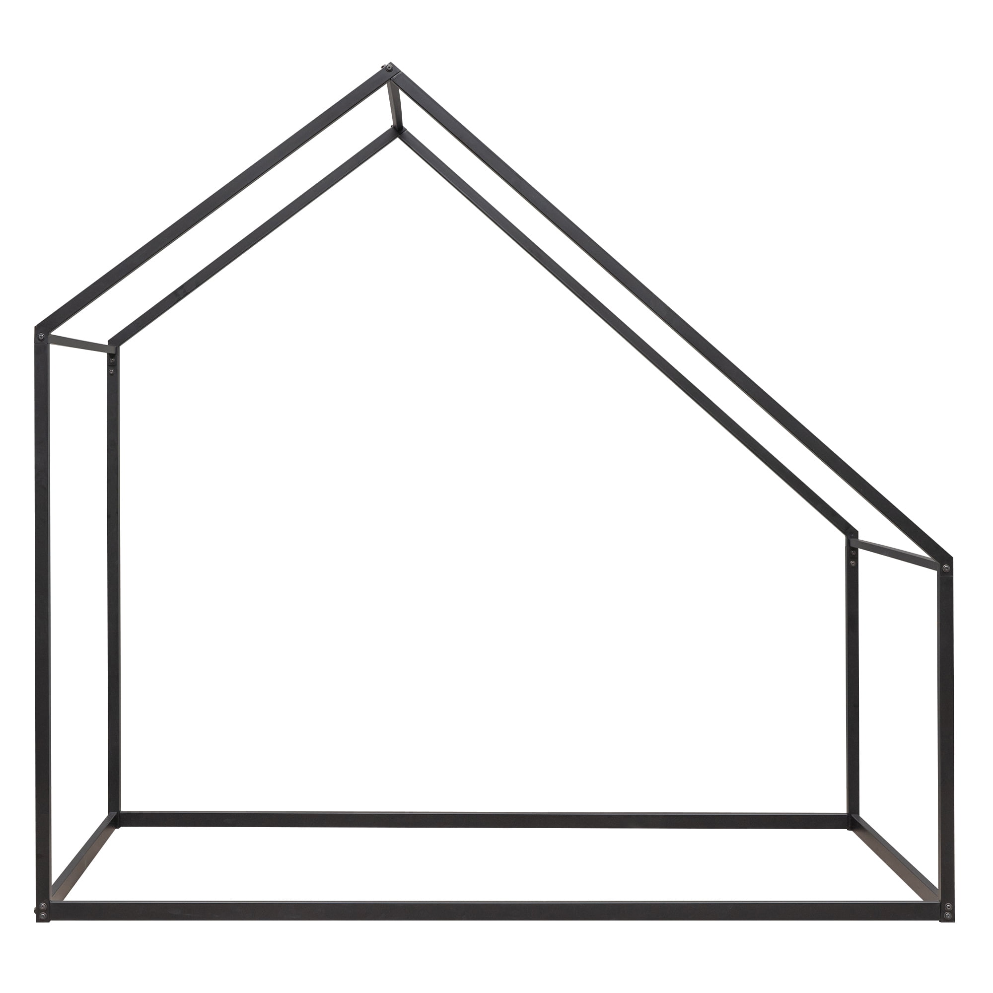 EUROCO Modern Metal Twin Size Tent Bed for Kids, Solid Canopy Bed for Kids Teens Bedroom, Black - Image 7