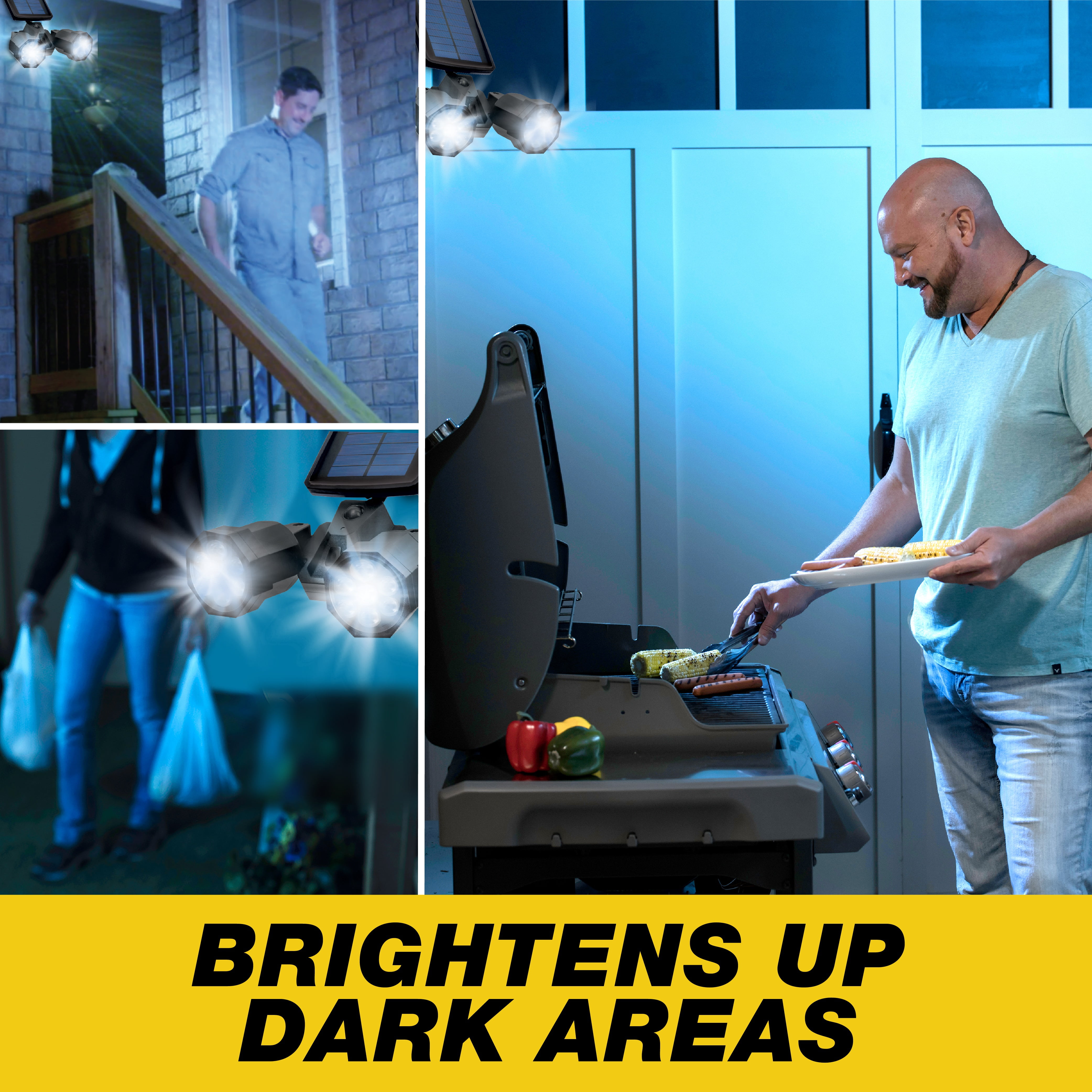 (3 pack) Bell + Howell Bionic Spotlight Duo Solar Power Outdoor Motion Sensor 500 Lumen LED Security Light - Image 7