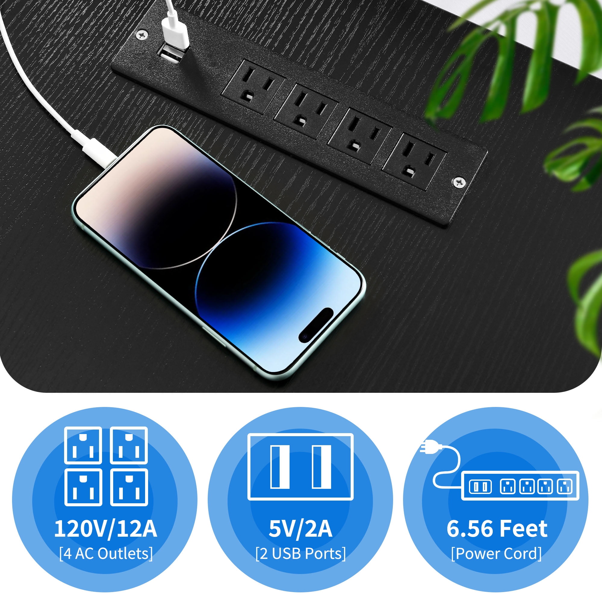 Dextrus L Shaped Desk with LED Light & Power Outlets, 59 inch Reversible Computer Desk with File Cabinet & Storage Shelves, Executive Desk Office Desk Writing Desk for Home Office, Black - Image 9