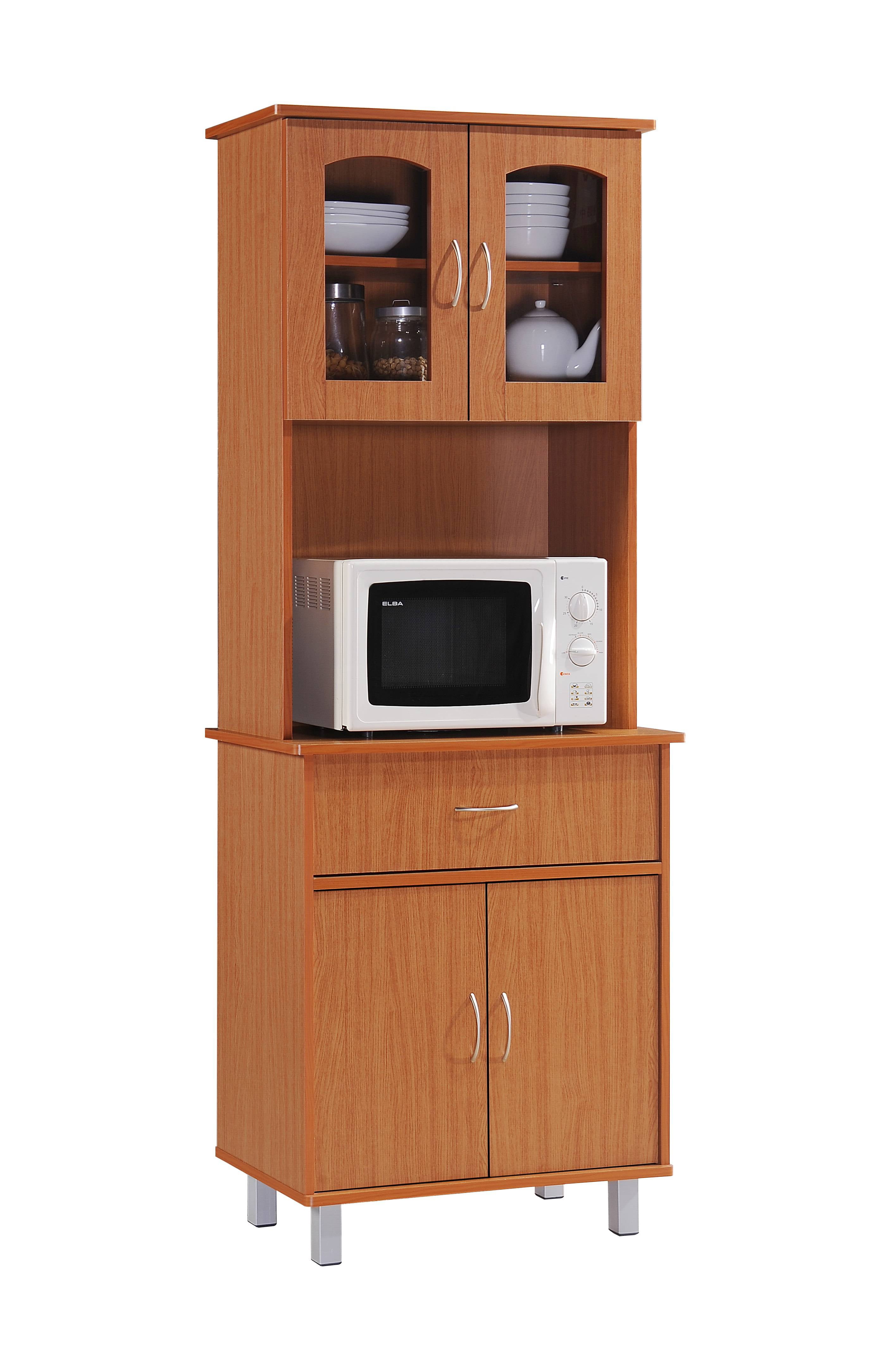 Hodedah Free Standing Kitchen Cabinet, Cherry - Image 6