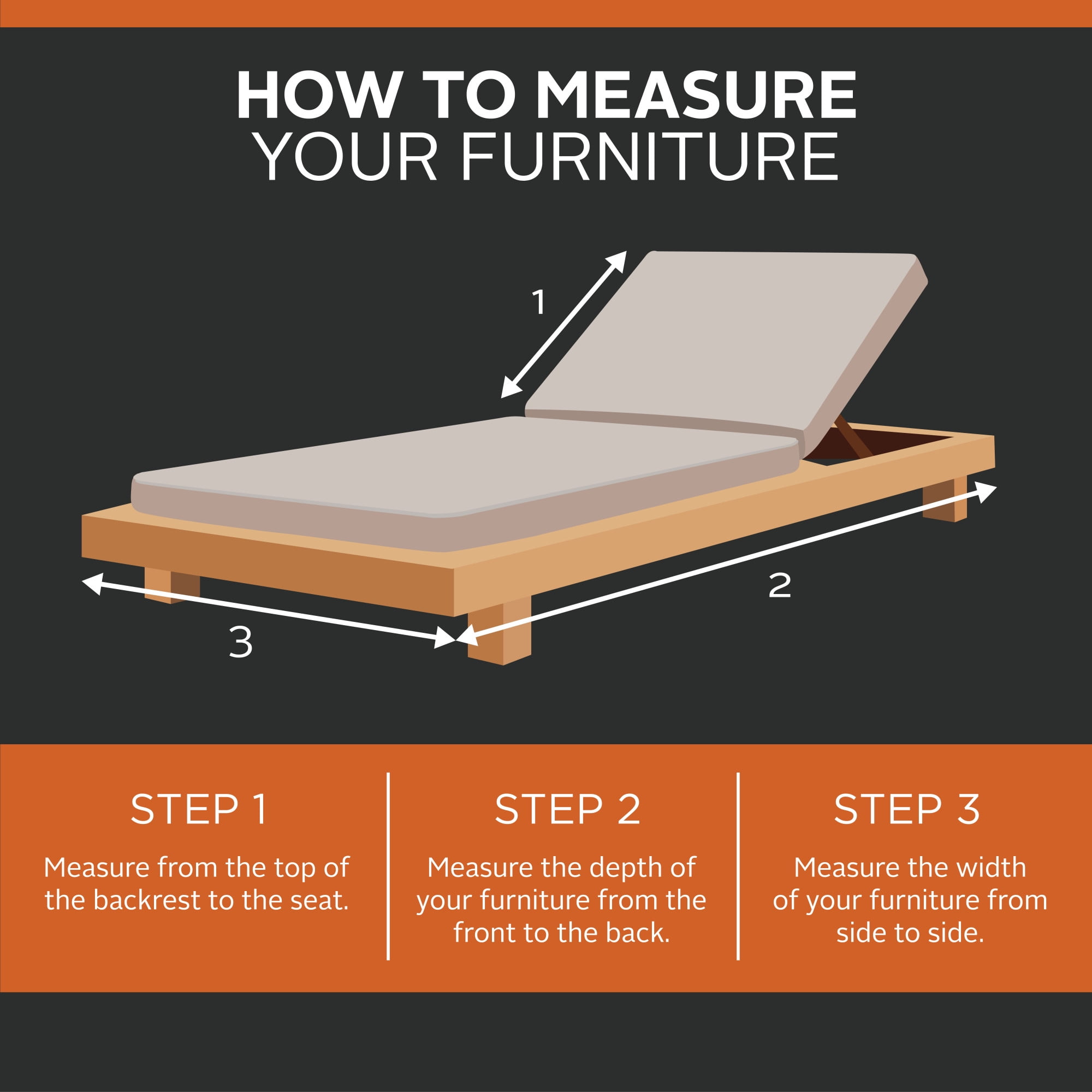 Classic Accessories Montlake Weatherproof Outdoor Chaise Lounge Cushion, Heather Indigo - Image 8