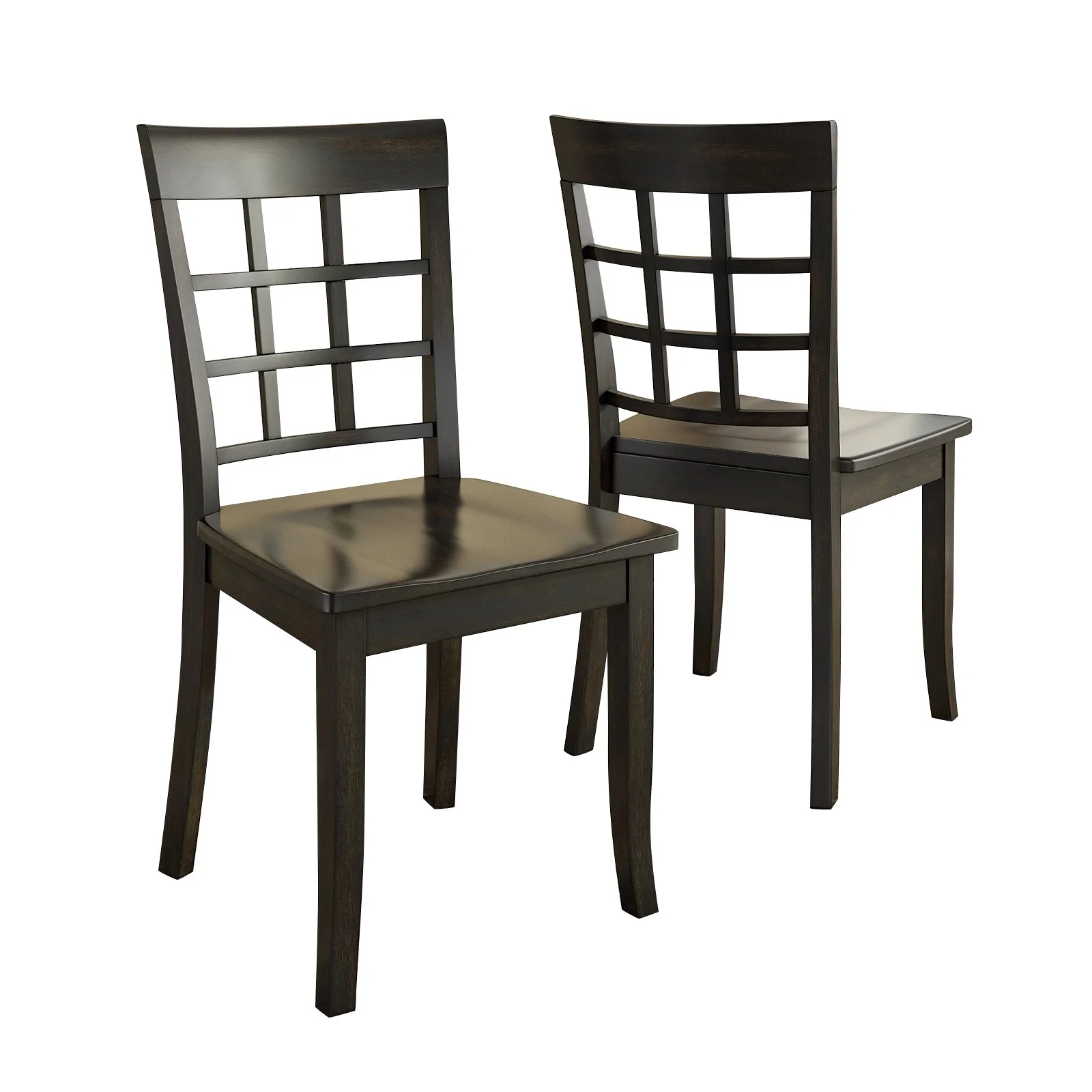 Lexington 5-Piece Dining Set with Round Table and 4 Window Back Chairs, Antique Black - Image 2