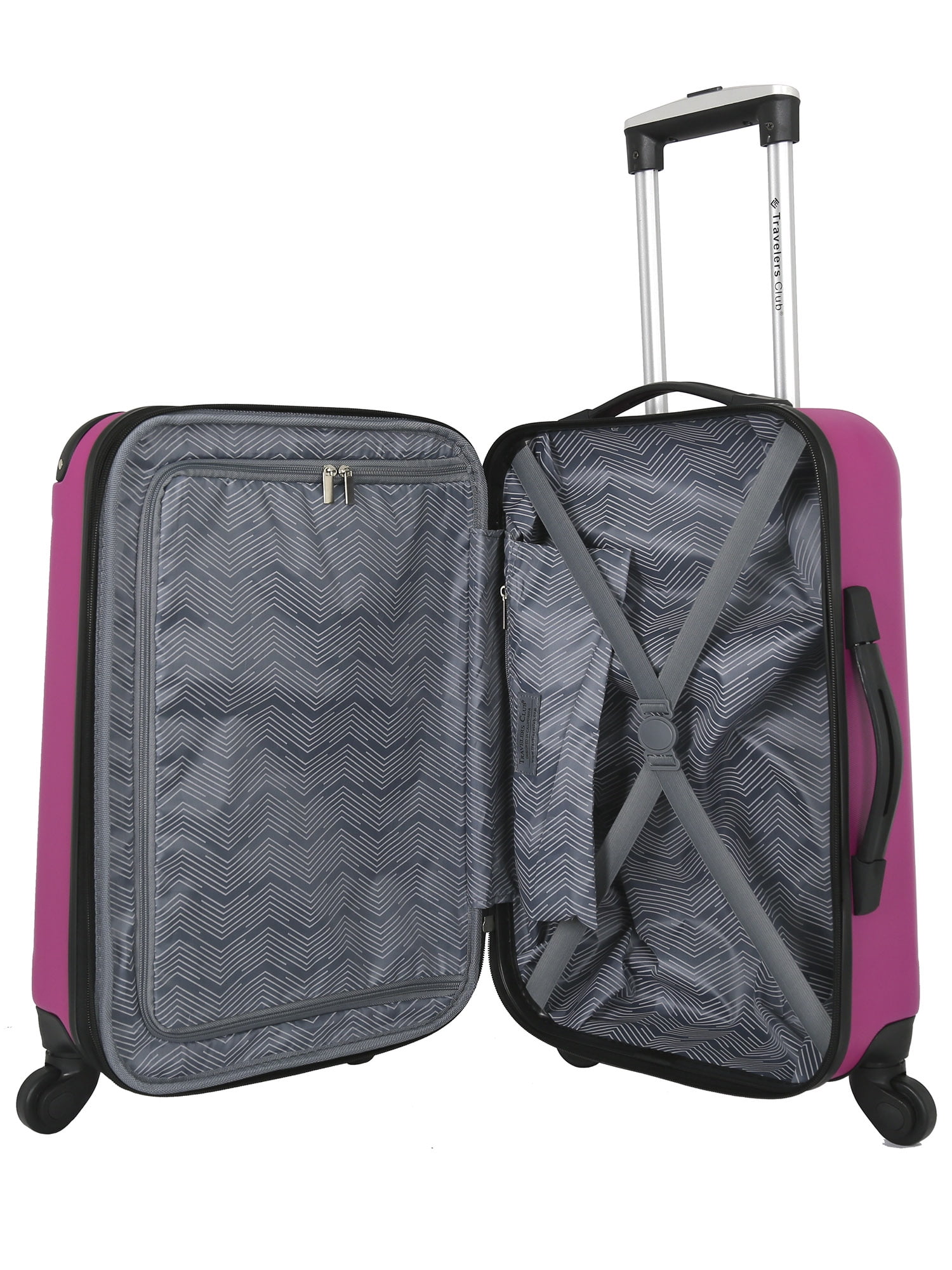 Travelers Club 20-inch Expandable ABS 20" Hard-Side Rolling Carry-On - Fuchsia - Image 9