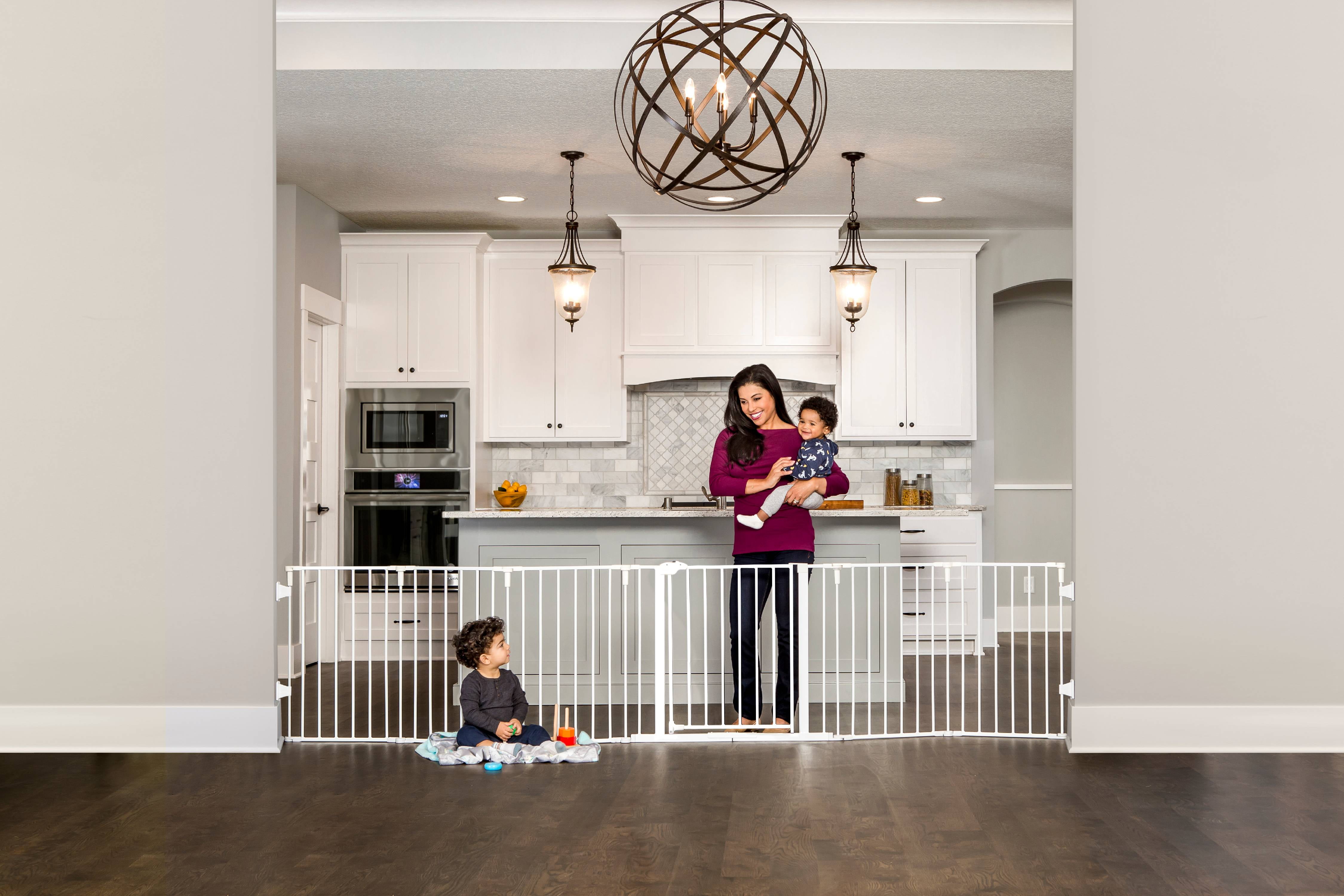 Regalo Super Wide 6 Panel Baby Gate and Play Yard with Wall Mount for Ages 6 to 24 Months - Image 3