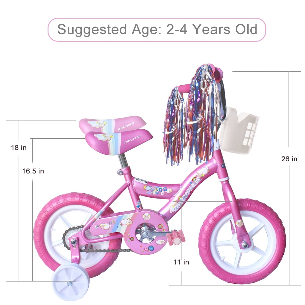 Wonder Wheels 12 In. Kid's Beginner Bicycle for 2-4 Years Old Boy's and Girl's with Foam Tire for Indoor Use No Brake, Pink - Image 4