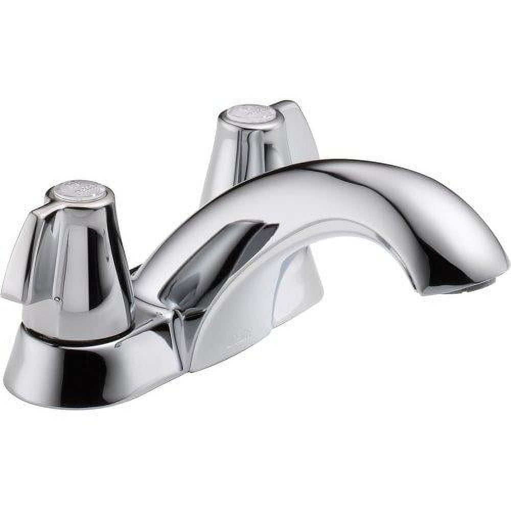 Delta Bathroom Faucet Two Blade Handles Lead Free Chrome Less Pop Up - Image 2
