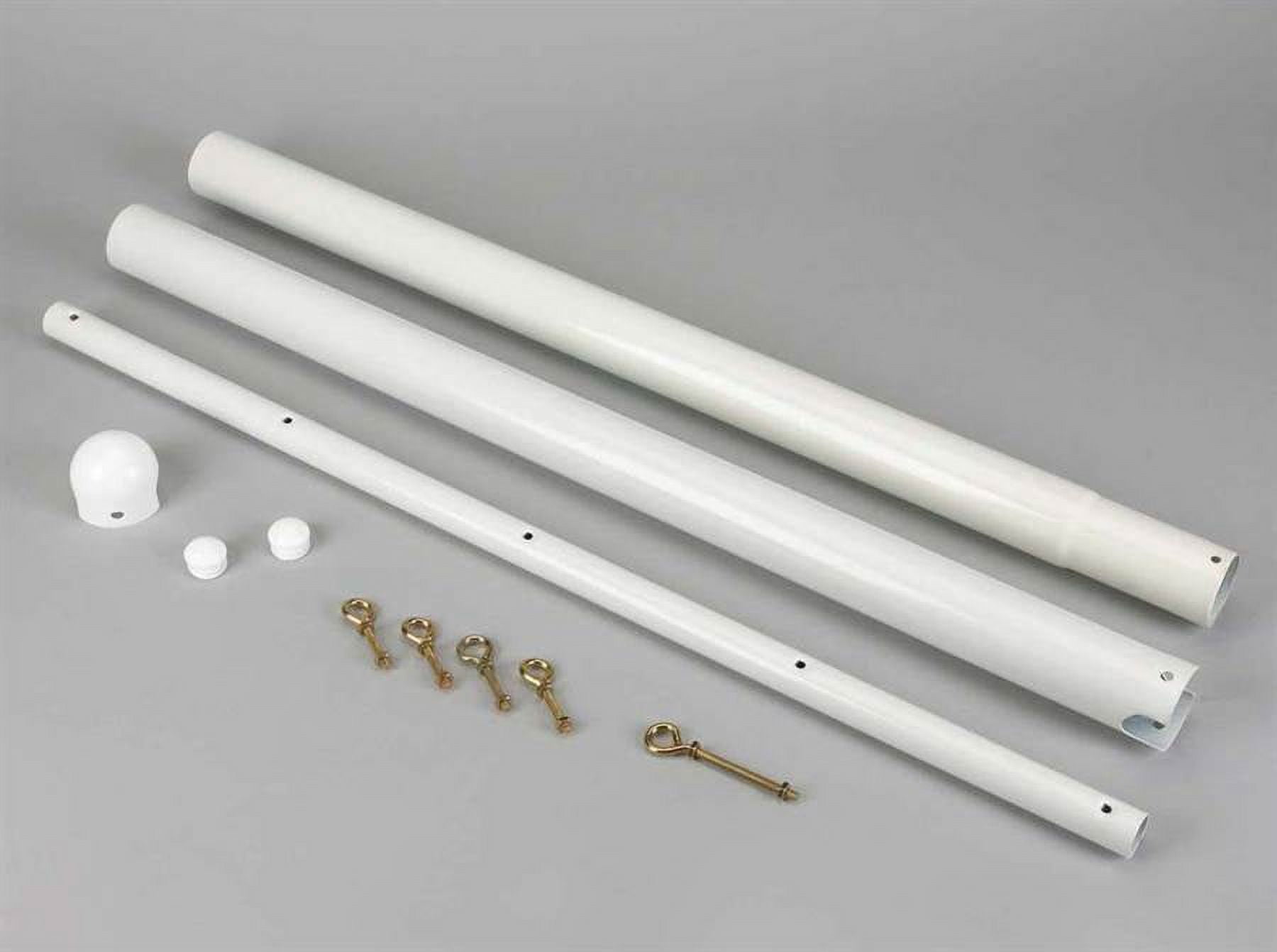 Household Essentials Clothesline Post, with Center Pole & 5 Eyebolts - Image 2