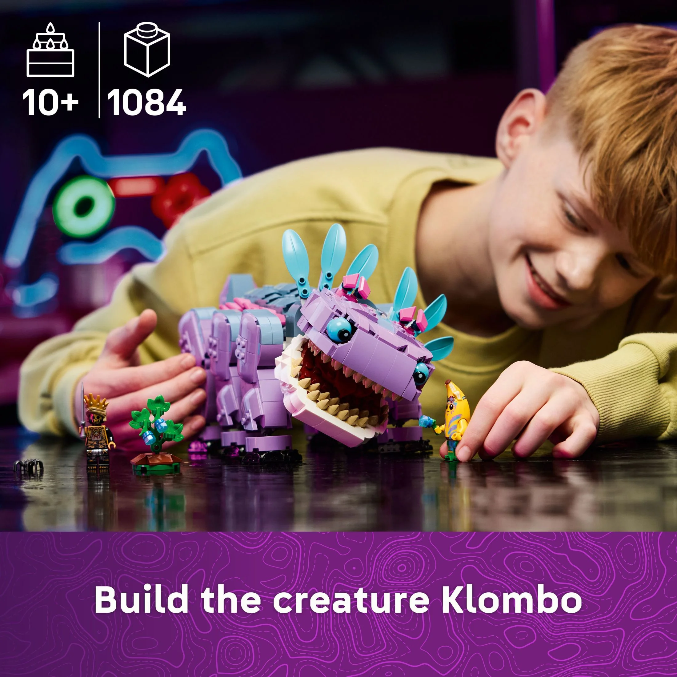 LEGO Fortnite Klombo Kids Toy - Fortnite Action Figure with Peely and Oro Minifigures - Pretend Play and Building Toy for Girls and Boys 10+ - Gift Idea for Birthdays and Gaming Fans - 77077 - Image 5