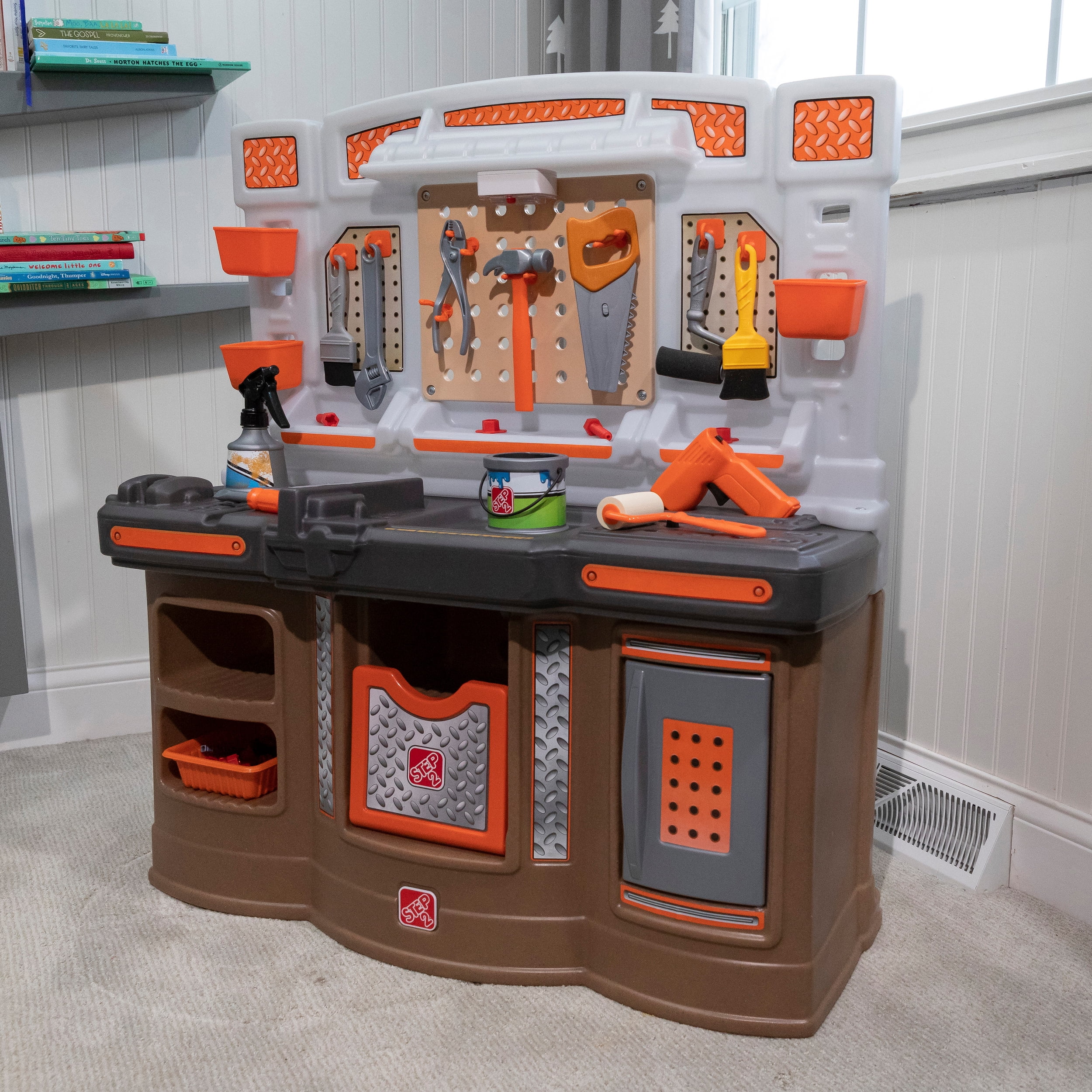 Step2 Big Builders Pro Workshop Multicolor Tool Bench, 27.50" x 34", 19 lb - Image 34