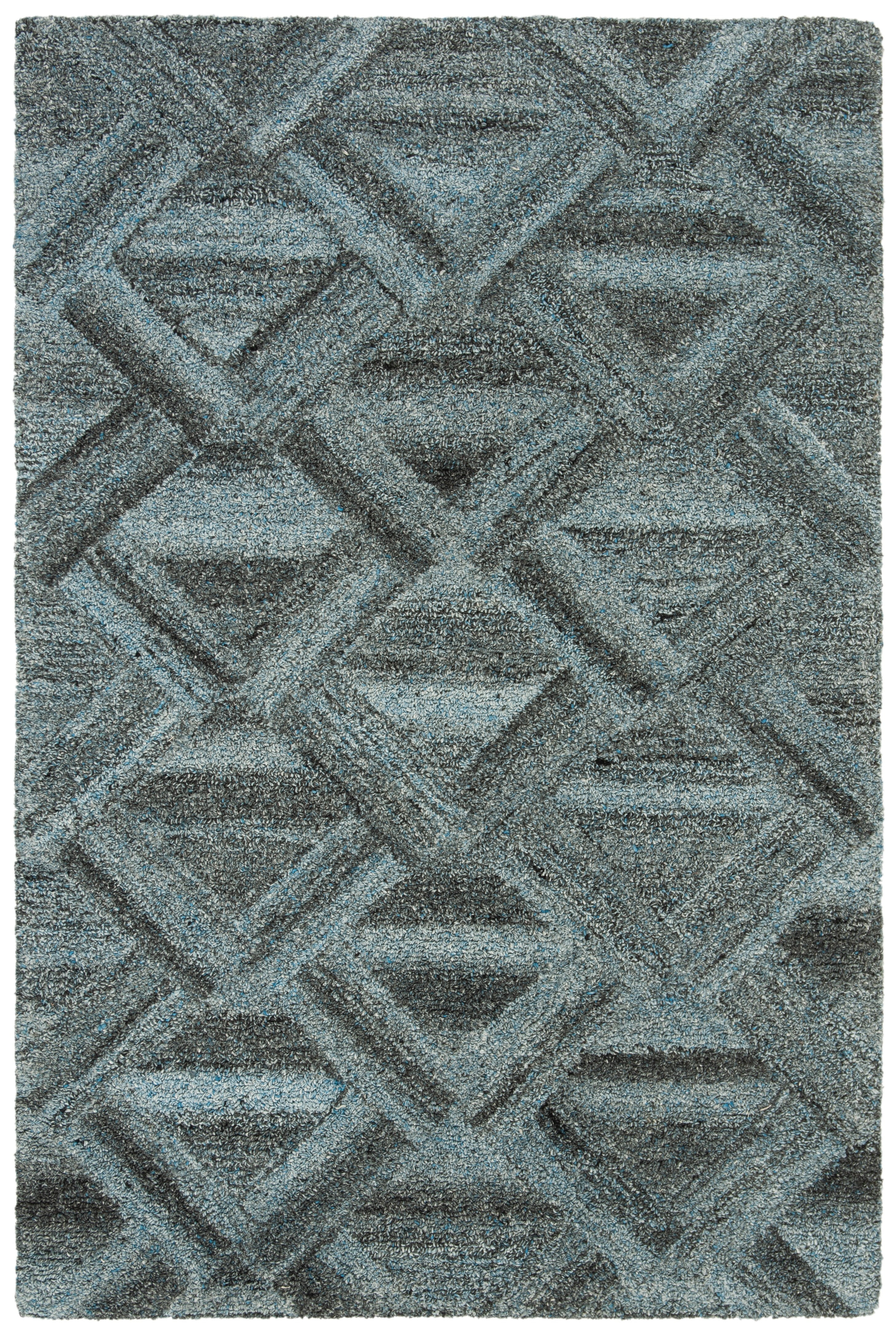 SAFAVIEH Abstract Phillis Geometric Area Rug, Blue/Black, 4' x 6' - Image 5