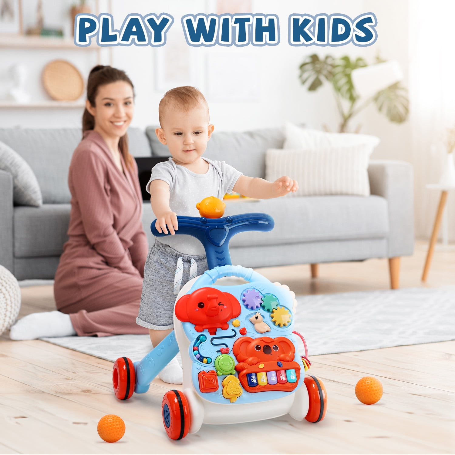 JoyStone 3-in-1 Baby Walker Baby Sit-to-Stand Learning Walker Kids Educational Toy Gift for Toddlers Infant Boys Girls - Image 11