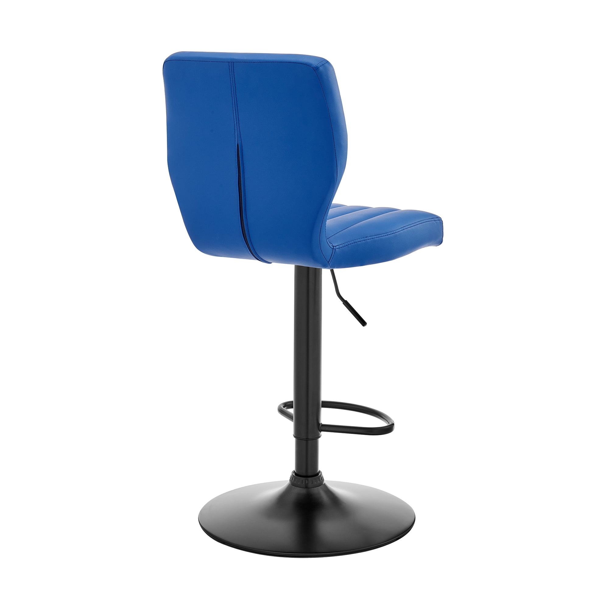 Bardot Adjustable Height Blue Faux Leather Swivel Bar Stool - Image 3