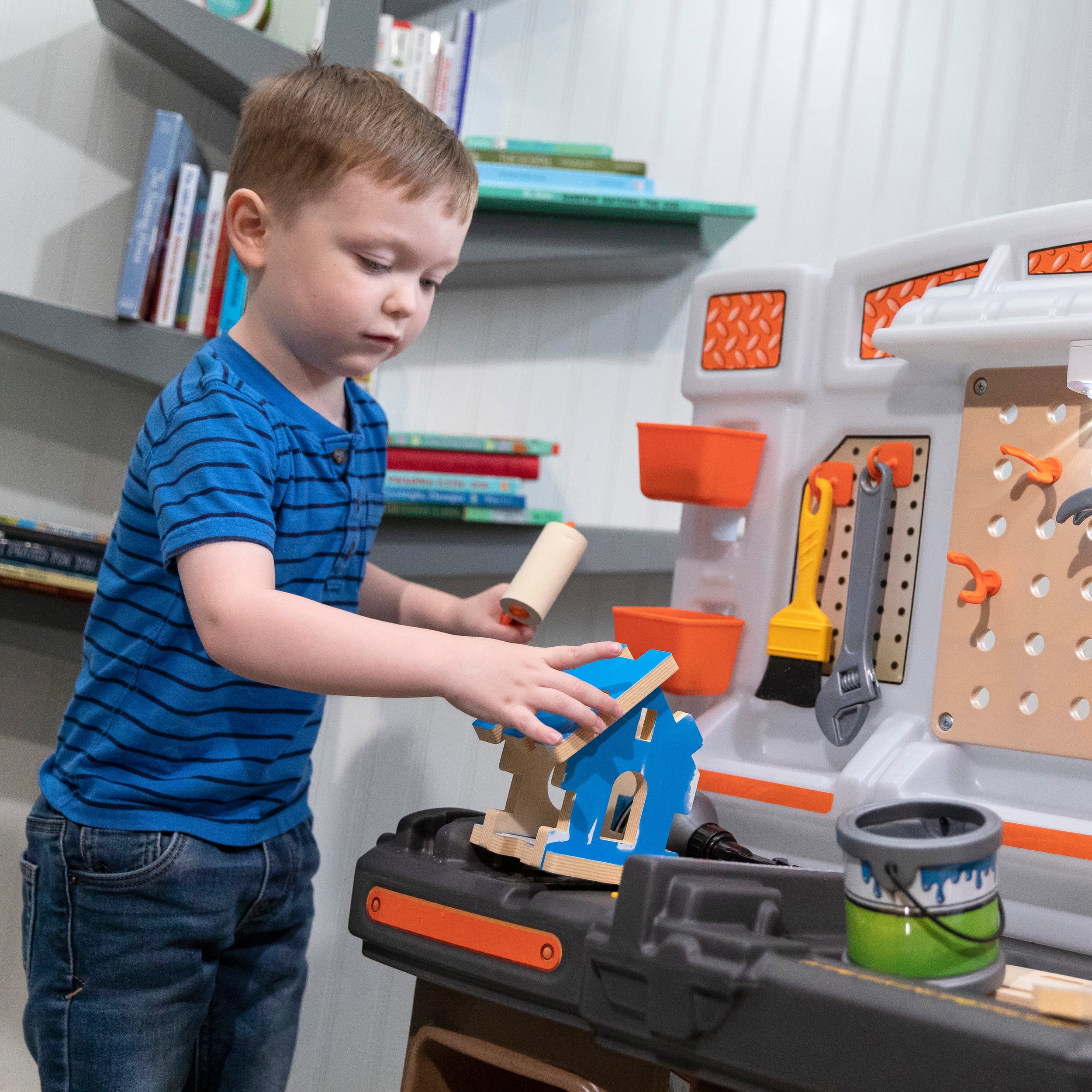 Step2 Big Builders Pro Workshop Multicolor Tool Bench, 27.50" x 34", 19 lb - Image 44