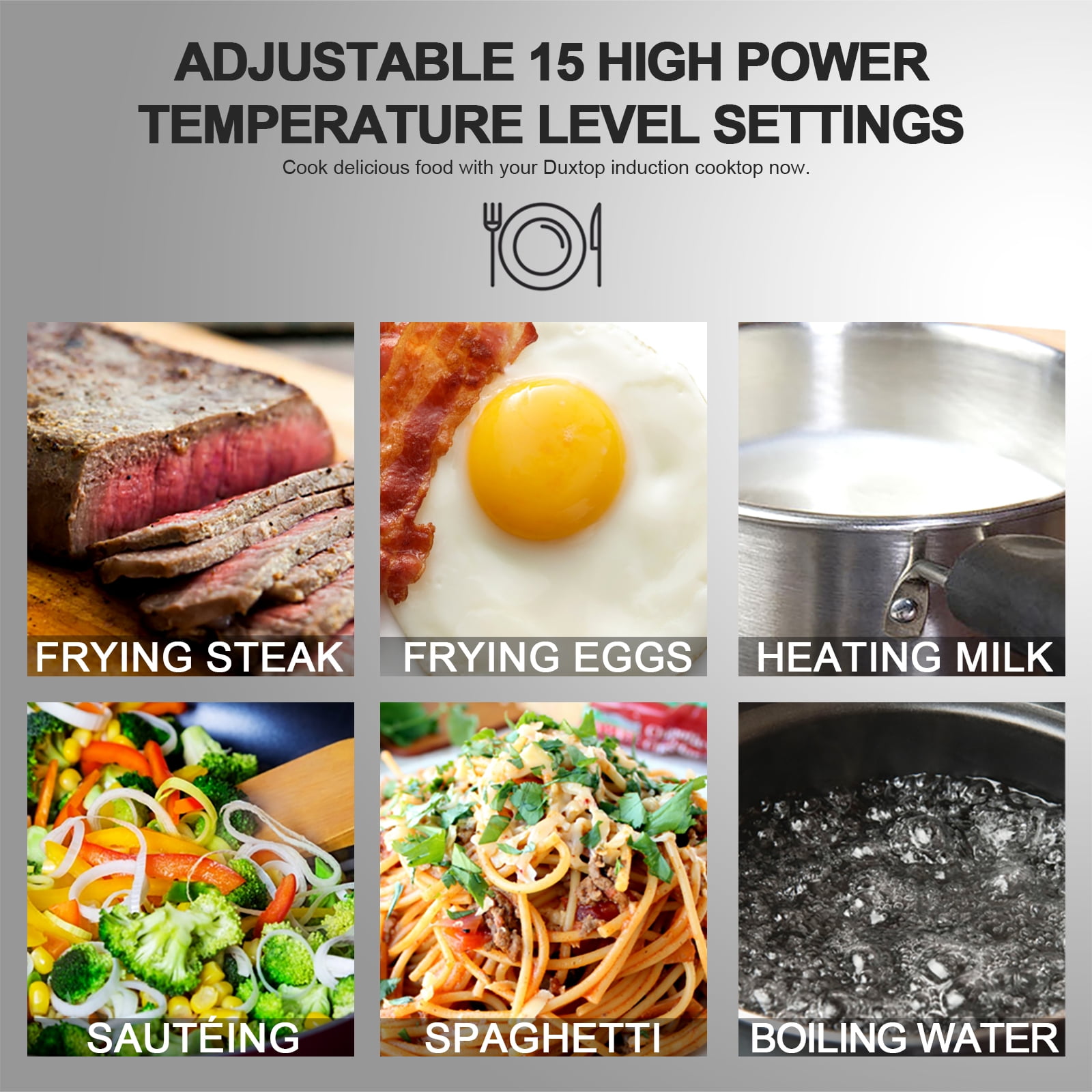 Restored Duxtop 1800W Portable Induction Cooktop Countertop Burner, Black 9100MC/BT-M20B (Refurbished) - Image 7