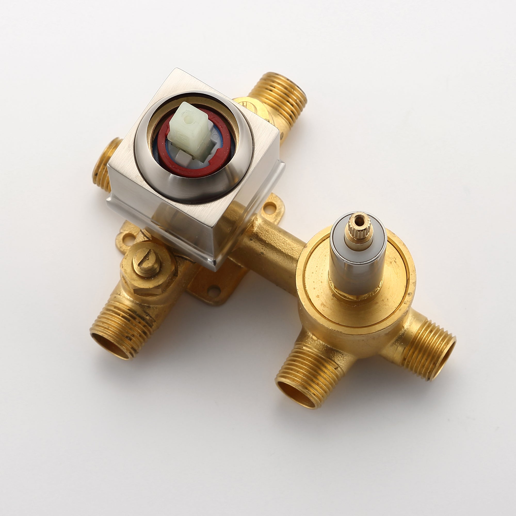 Shower System Brushed Nickel Tub Shower Combo Waterfall Spout Faucet with Pressure Balance Valve - Image 12