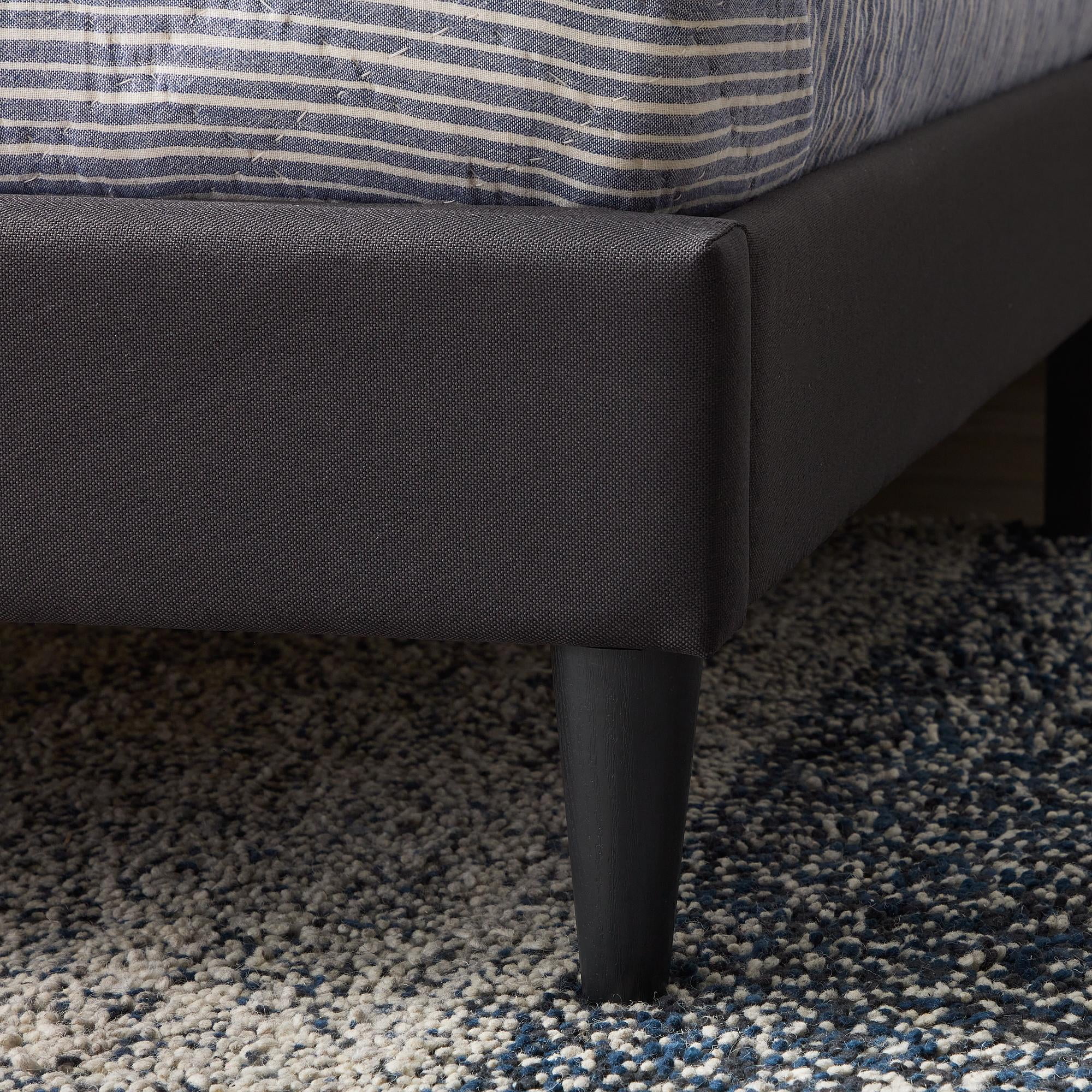 Rest Haven Astoria Wingback Tufted Upholstered Bed, Twin, Charcoal - Image 12