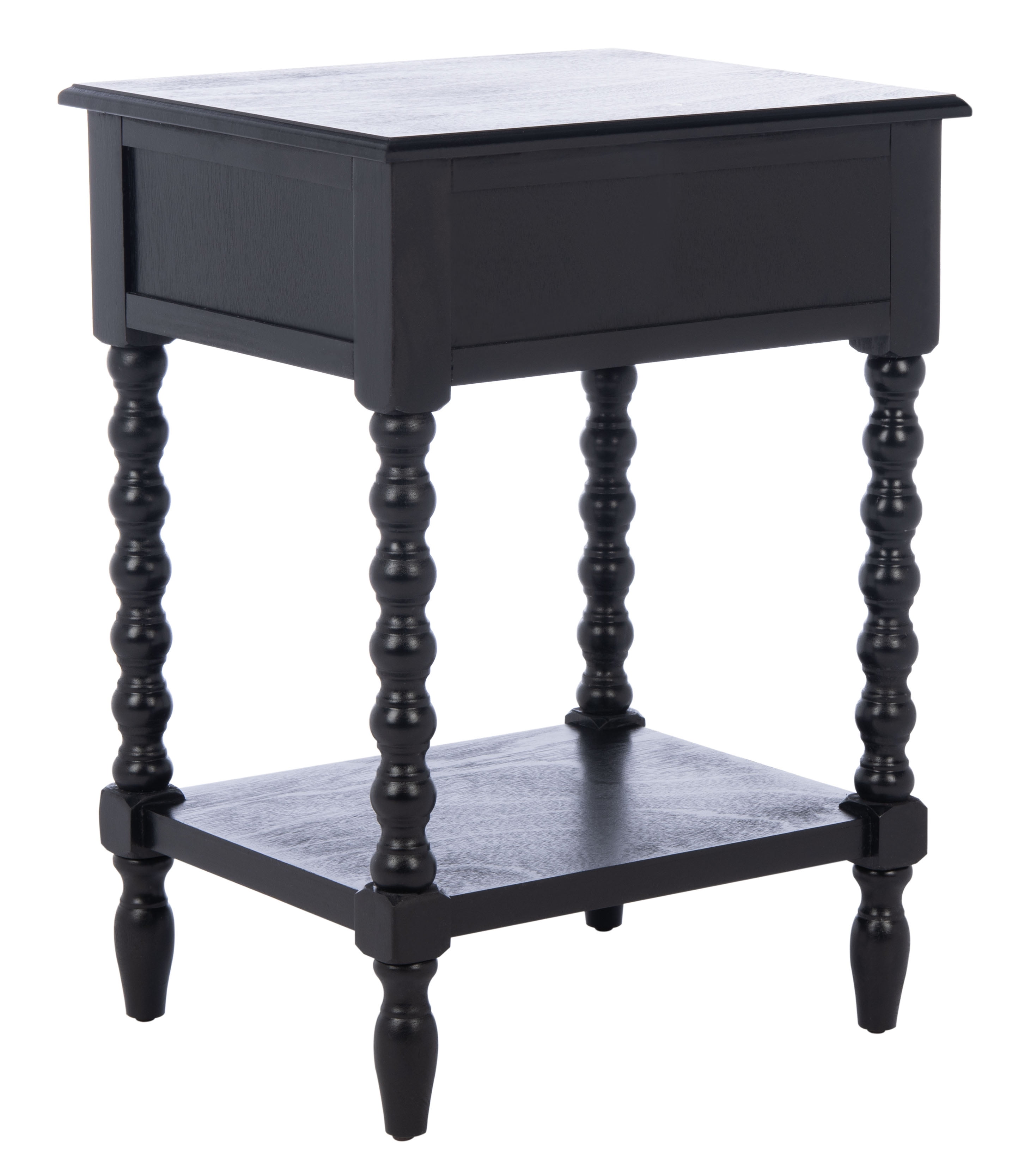 SAFAVIEH Athena Solid 1 Drawer Accent Table, Black - Image 2