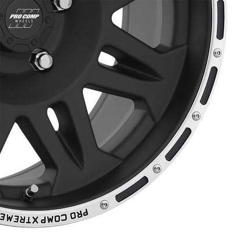 Pro Comp Cast Aluminum Wheel PXA5 17x9 5x5.0 F-BLK MACH -6mm, PXA7105-7973 - Image 3