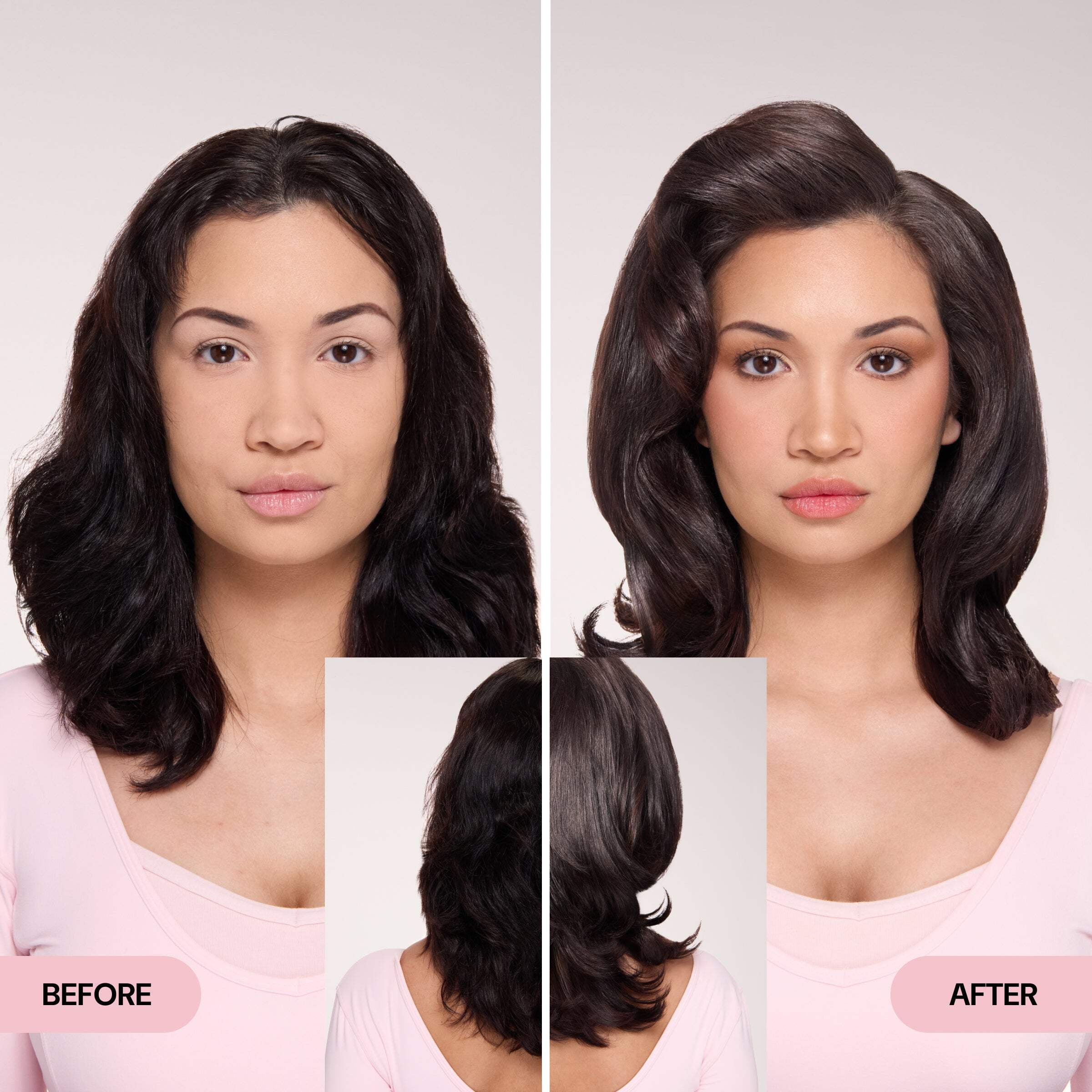 L'ange Hair Le Volume Elevé 65MM 2-in-1 Titanium Brush Dryer, 3 Heat Settings, 360° Vented Airflow, Bllush - Image 2