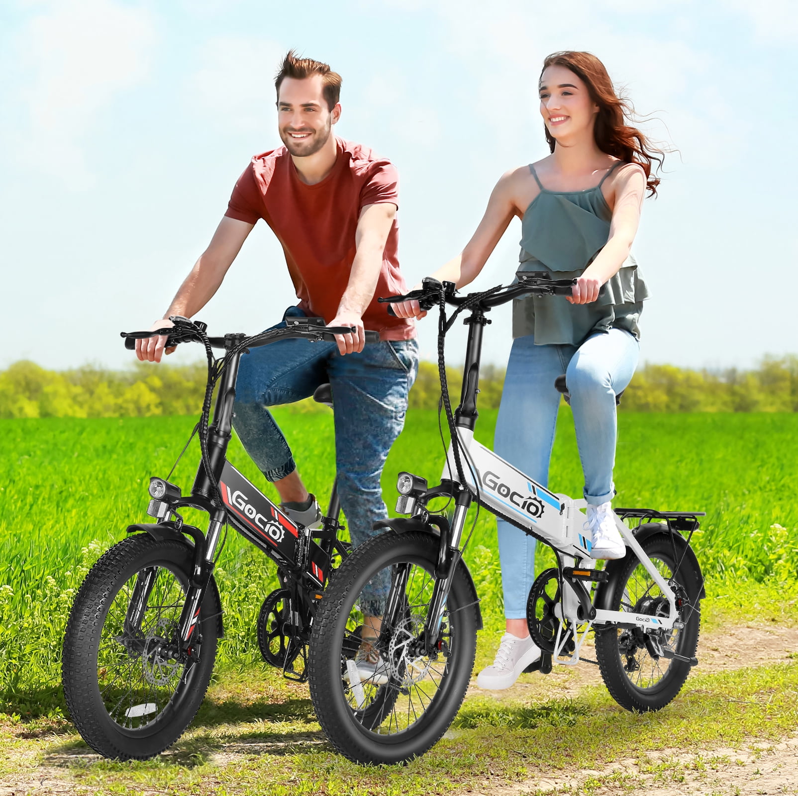 Gocio Foldable Electric Bike for Adults, Peak 750W Electric Mountain Bicycles, 20" * 2.4" Fat Tire Electric Bicycle, 375Wh 48V Removable Lithium-Ion Battery,Urban Commuter Ebike Man Woman UL2849 - Image 9