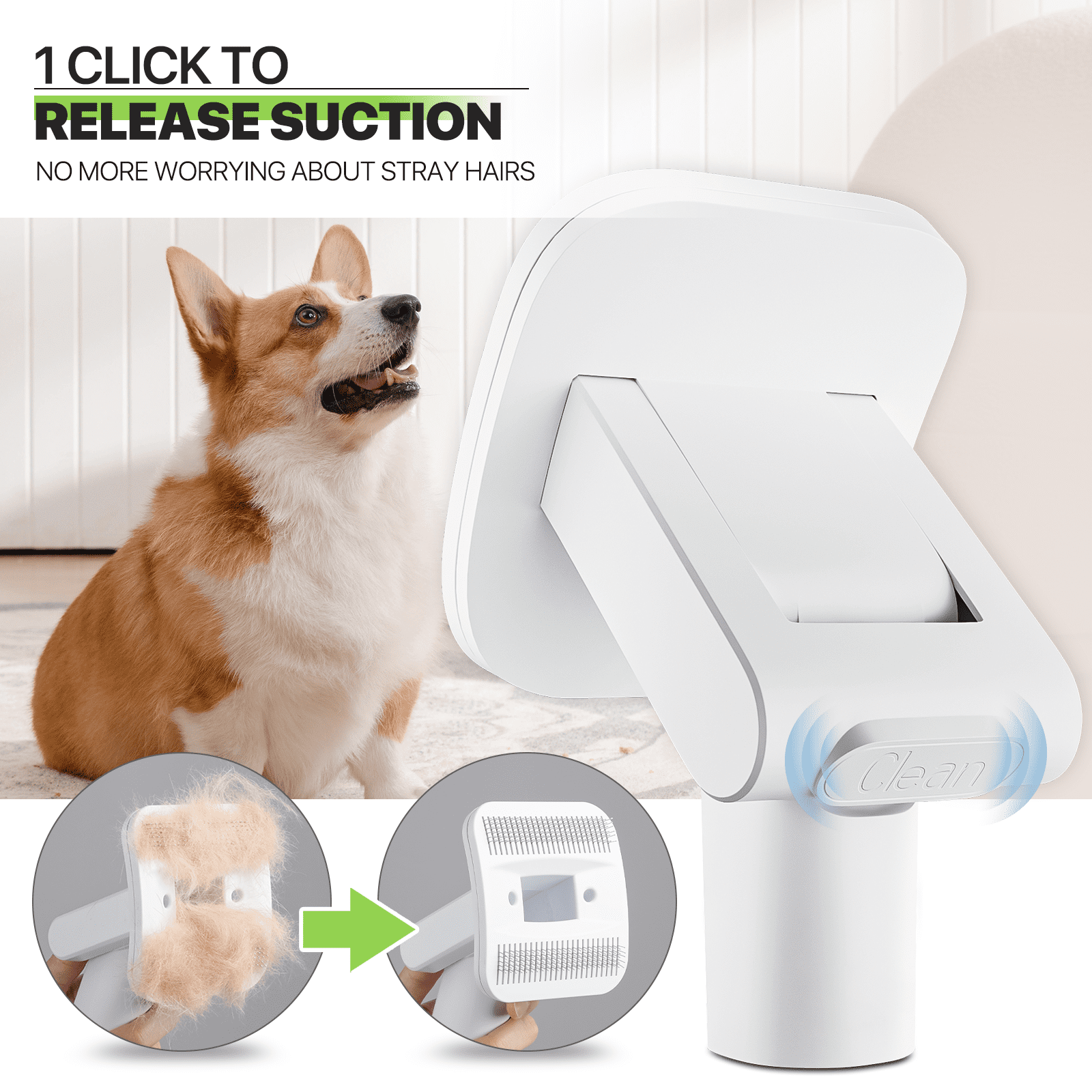 Magshion Pet Grooming Kit & Vacuum Suction 99% Pet Hair, Dog Grooming Kit with 6 Professional Grooming Shedding Tools for Dogs Cats and Other Animals, Black - Image 5