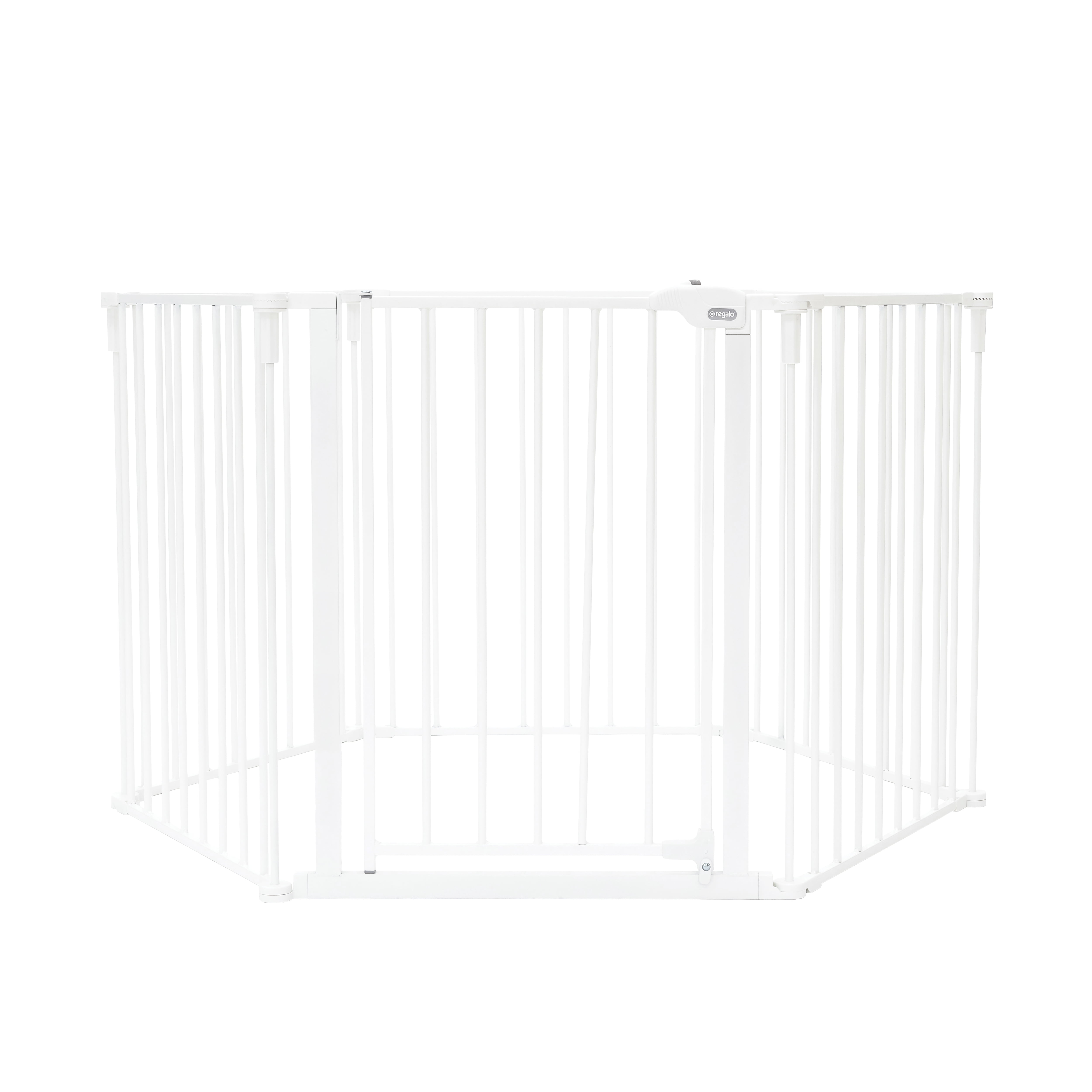 Regalo Super Wide Baby Gate and Play Yard, 56-144 in, White, Ages 6-24 Months - Image 11