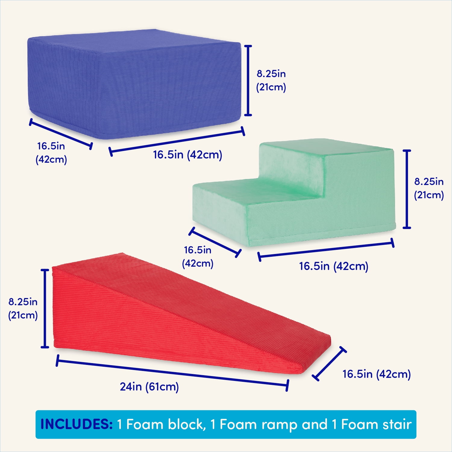 Battat Squishy Stack Climbers 3 Foam Multicolor Play Shapes, Toddler and Preschool Toys - Image 5