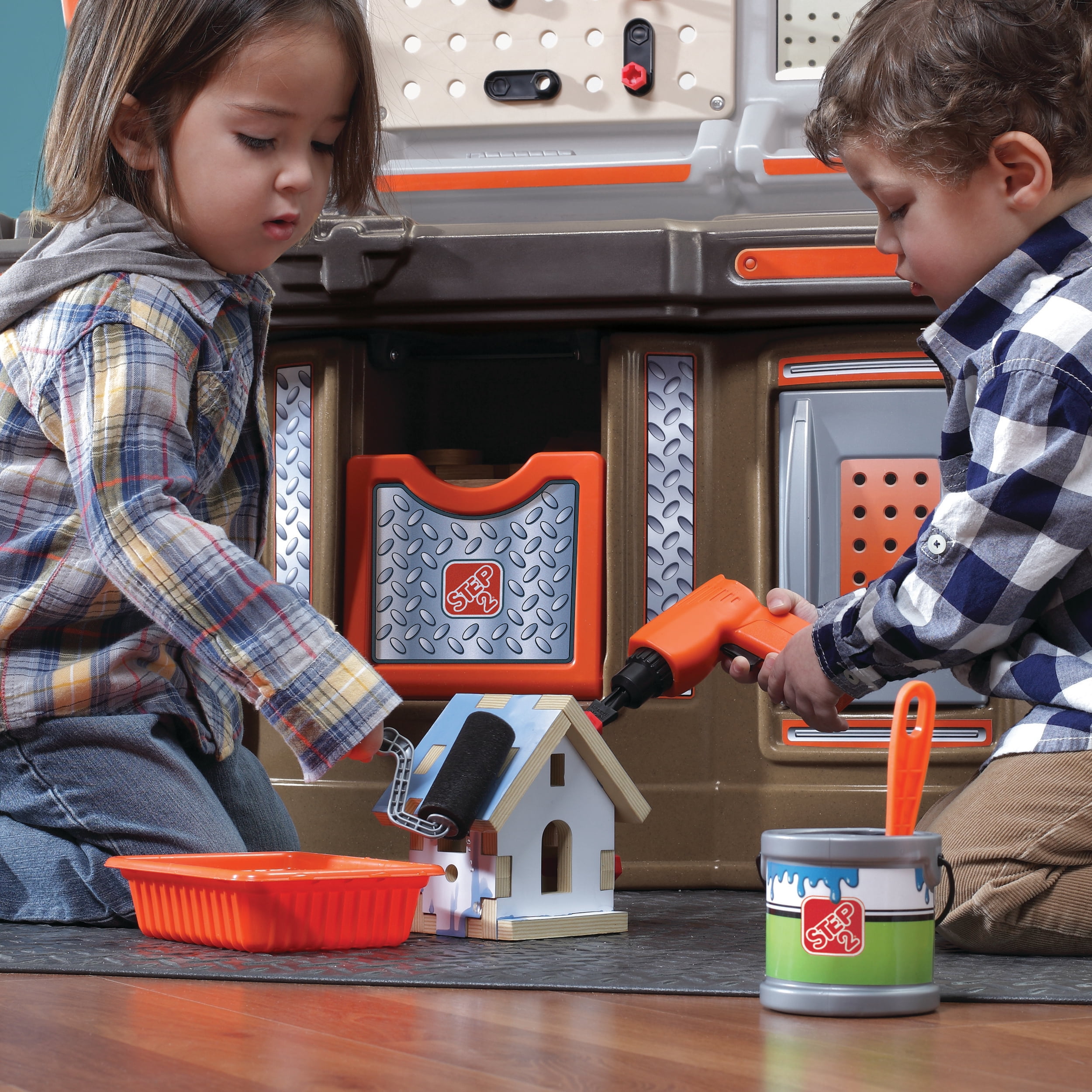 Step2 Big Builders Pro Workshop Multicolor Tool Bench, 27.50" x 34", 19 lb - Image 62