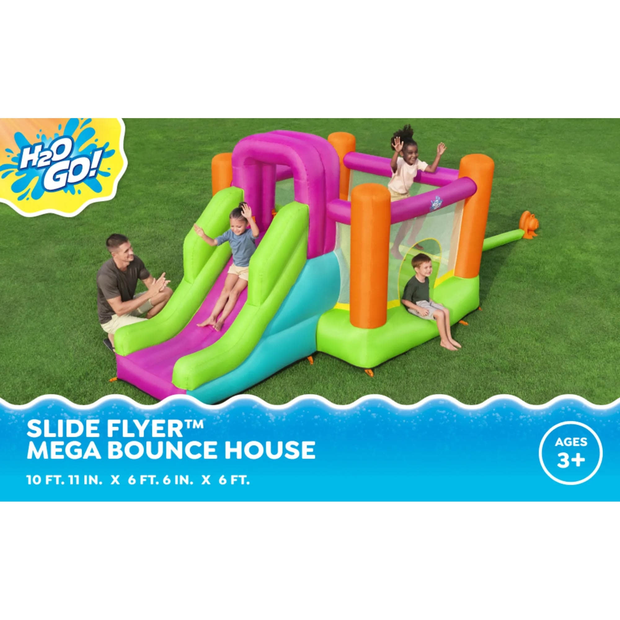 H2OGO! Slide Flyer Bounce House with Slide and Climbing Wall, Indoor/Outdoor, Ages 3+ - Image 8