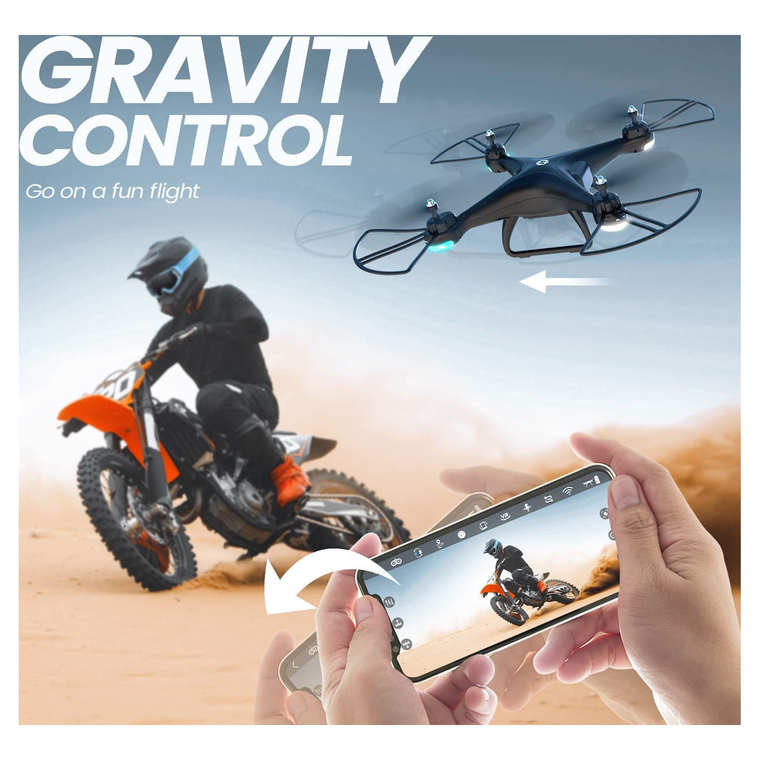 Holy Stone Drone with Camera and Video 1080P 120° Wide-Angle WiFi RC Quadcopter for kids beginners Altitude Hold Headless Mode 3D Flips - Image 8